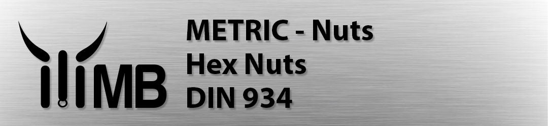 Monster Bolts Metric Hex Nuts DIN 934 – Stainless Steel, Marine Grade A4, Black Oxide & Zinc Plated