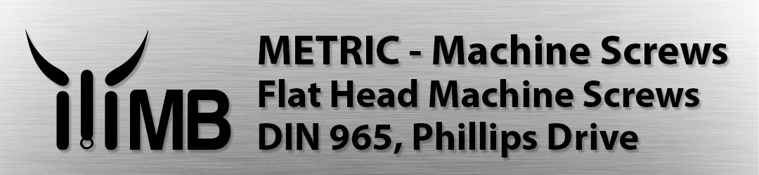 Monster Bolts Metric Phillips Flat Head Machine Screws – DIN 965, Stainless A2 & Black Oxide