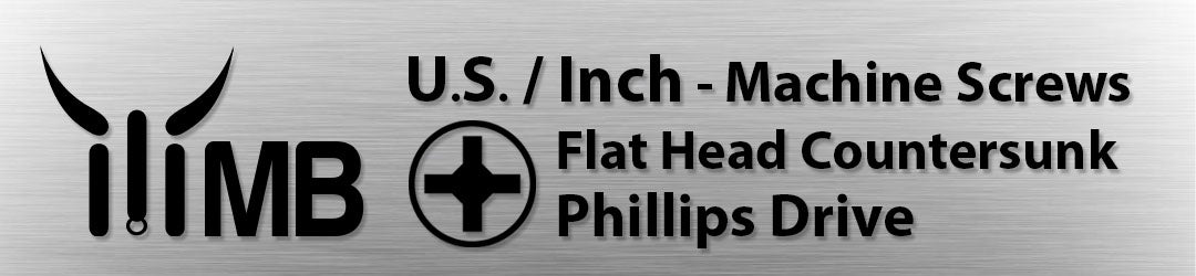 Monster Bolts Phillips Flat Head Machine Screws (Inch) — #4-40 to #10-32, stainless steel and black oxide, countersunk flush fit