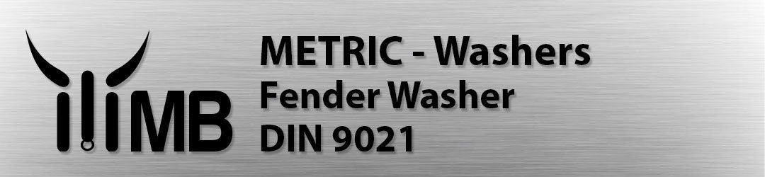 Monster Bolts Metric Fender Washers DIN 9021 – A2 Stainless, A4 Marine, Zinc, Titanium