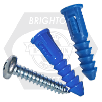 Bulk With Lip Ribbed Plastic Anchors – Plain – Monster Bolts