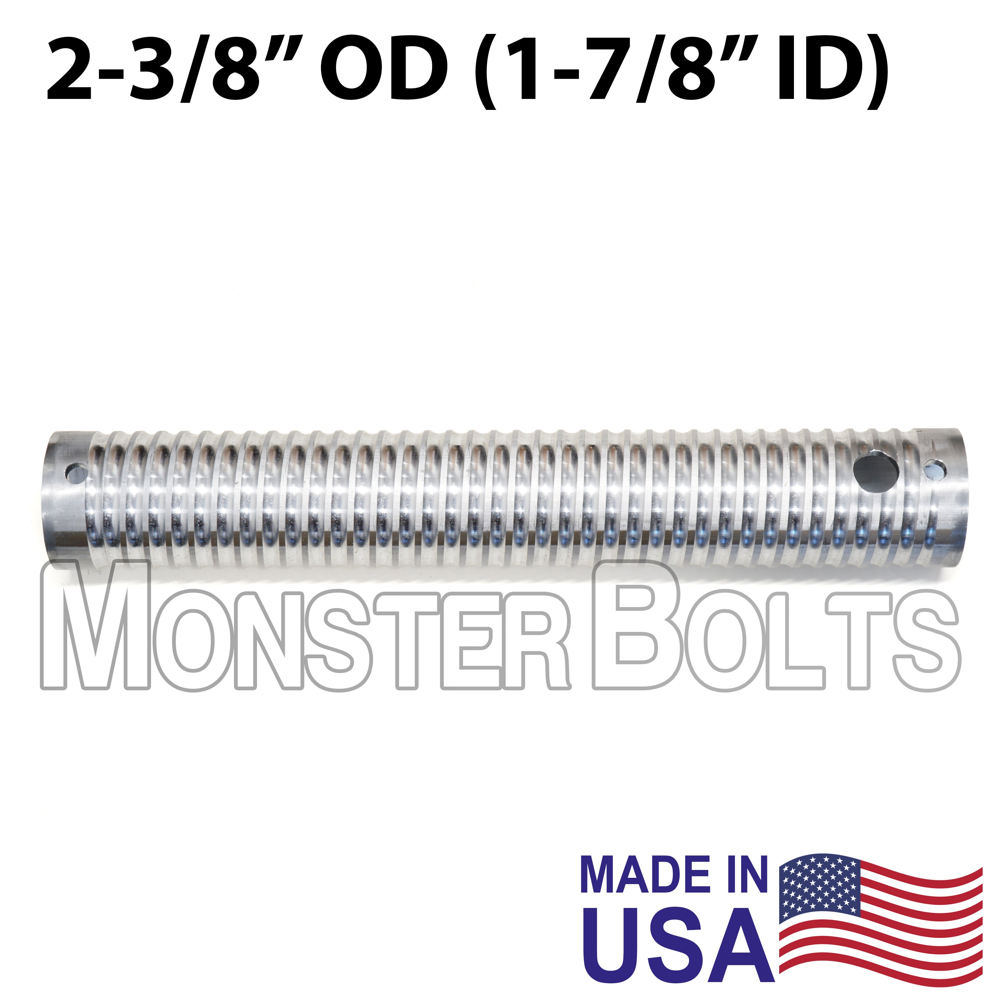 Monster Bolts 2-3/8″ right-hand aluminum cable winder for boat-lift drive pipes