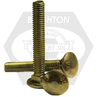 Bulk 1/4"-20 Carriage Bolt A307 Grade A Zinc Yellow CR+6