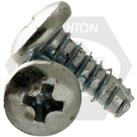 Bulk #4 Thread Cutting Screws – Phillips Pan Head – Type 25 (BT) – Zinc Plated Steel (CR+3) – RoHS