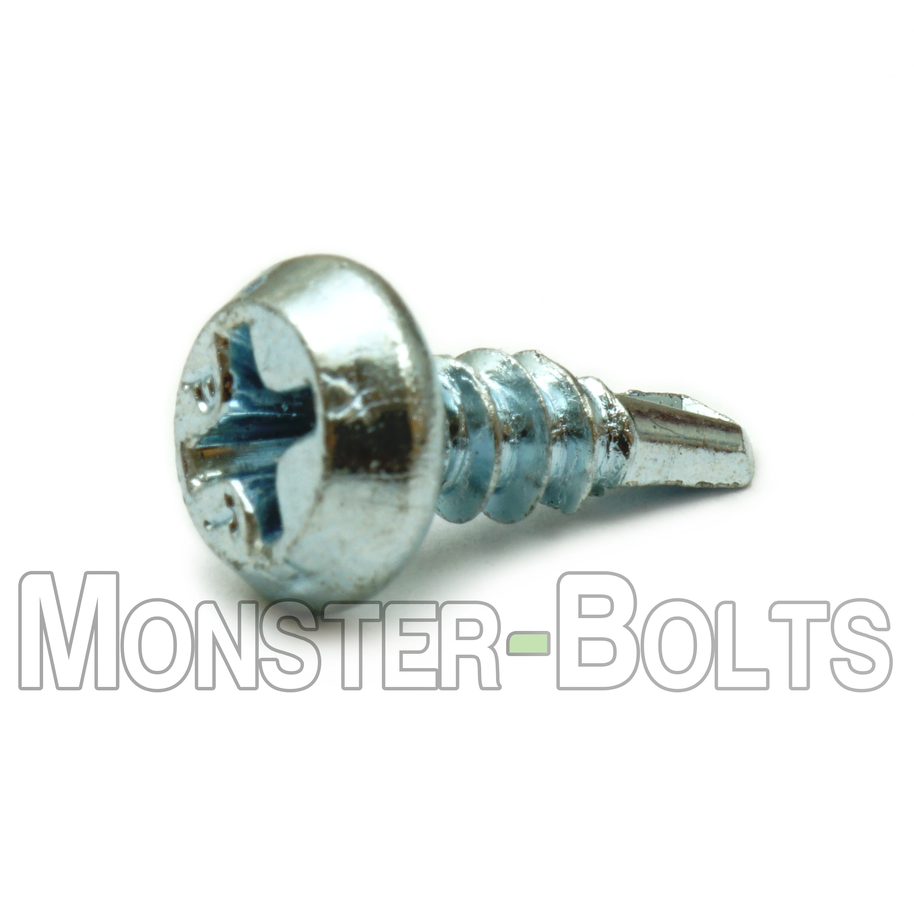 #7 x 7/16" Pan Framing Head Phillips Self-Drilling Screws (#2 Point), Proferred Zinc CR+3 (Bulk)