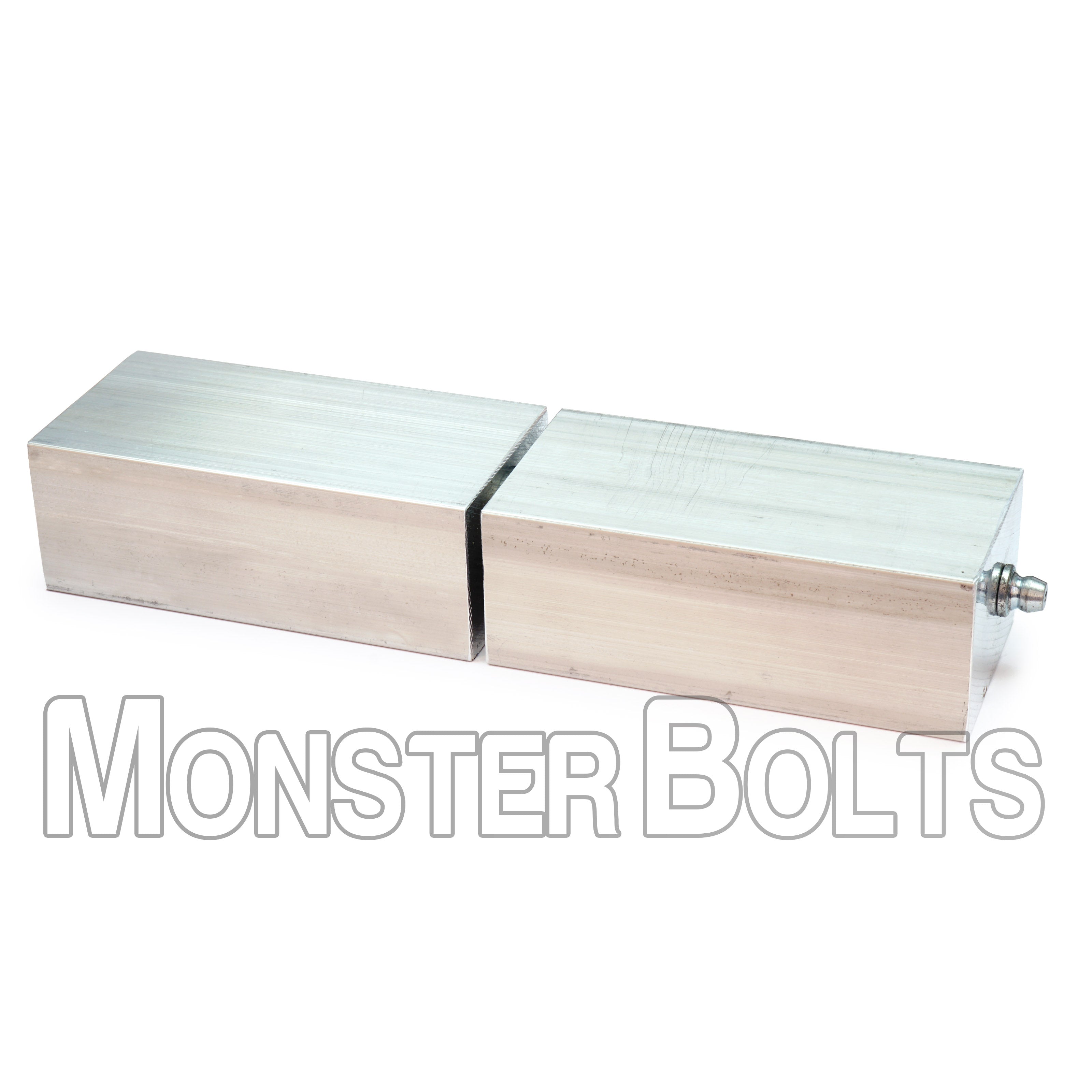 7" Aluminum Gate Weld Block Hinge w/ 2-1/8" Offset, Stainless Pin, Ball Bearing & Zerk Fitting