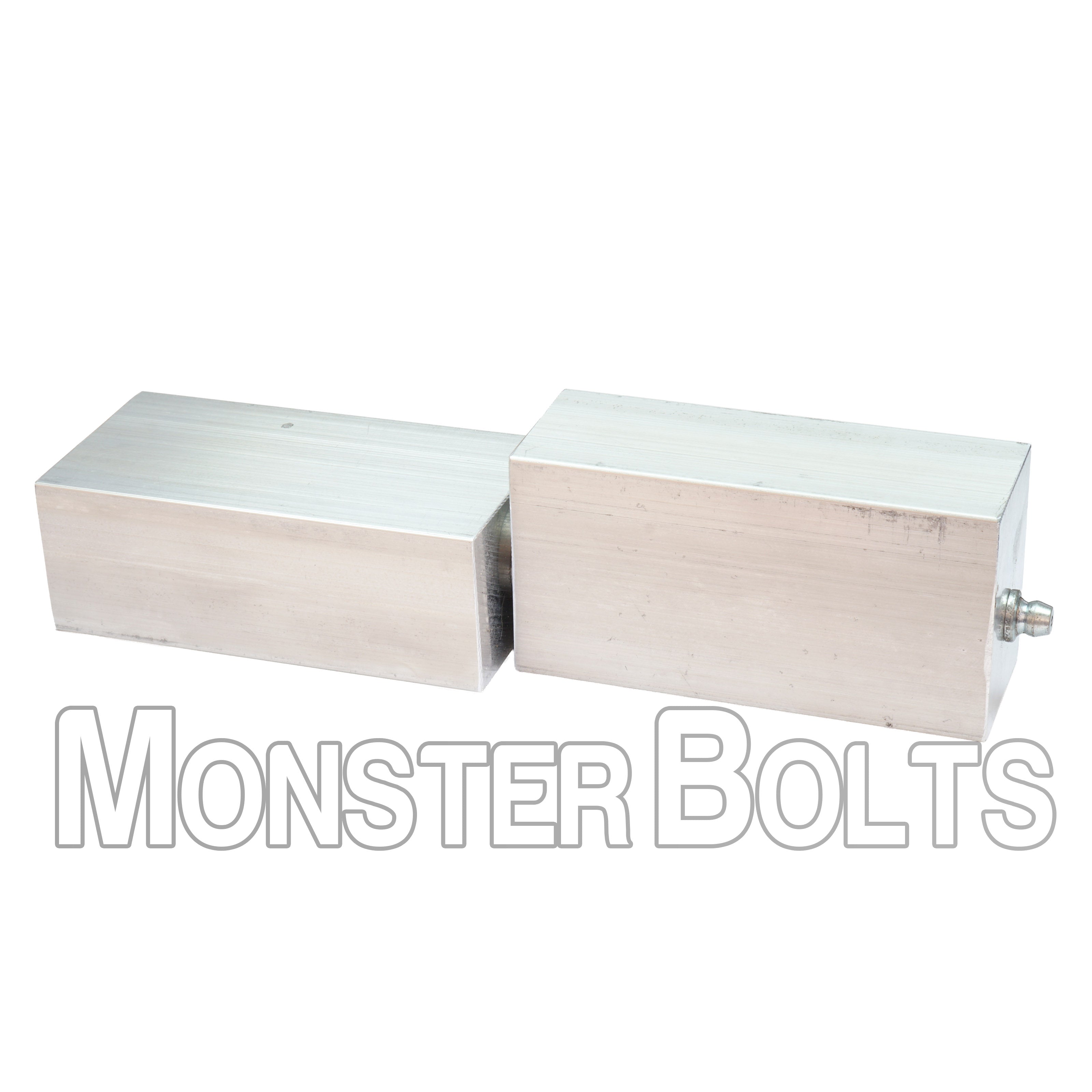 7" Aluminum Gate Weld Block Hinge w/ 2-1/8" Offset, Stainless Pin, Ball Bearing & Zerk Fitting