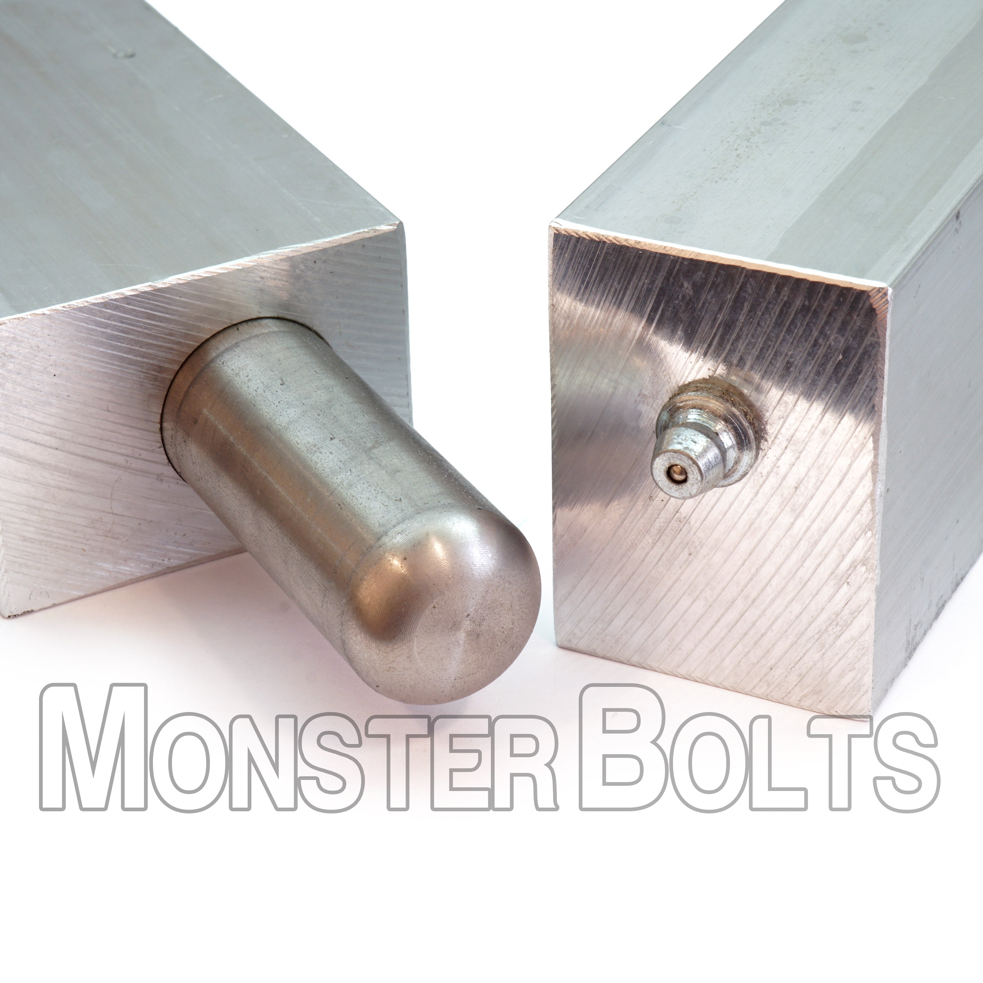 7" Aluminum Gate Weld Block Hinge w/ 2-1/8" Offset, Stainless Pin, Ball Bearing & Zerk Fitting