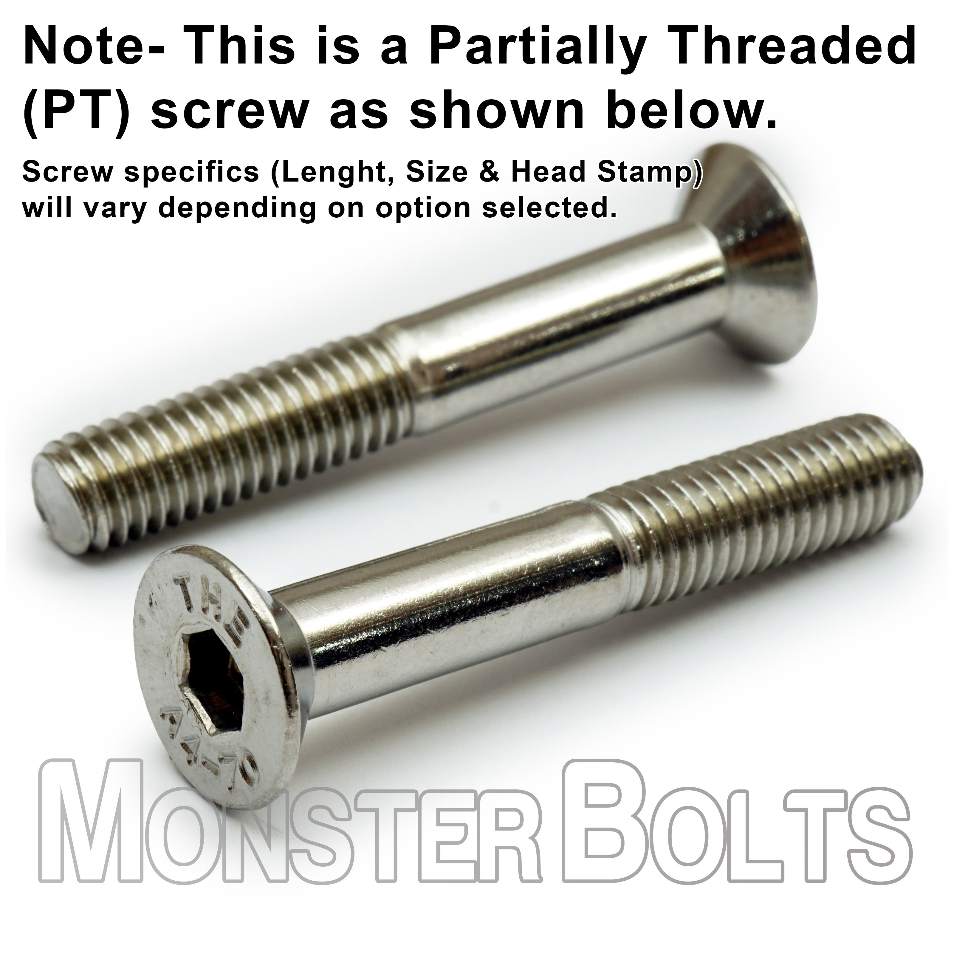 Bulk #10-24 Stainless Steel 316 Flat Socket Cap Screws - Marine Grade (A4)