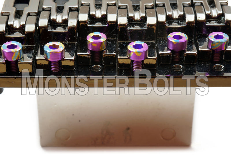 SOLD - Full Set of Purple with Gold and Blue Splatter Anodized Titanium - For Floyd Rose