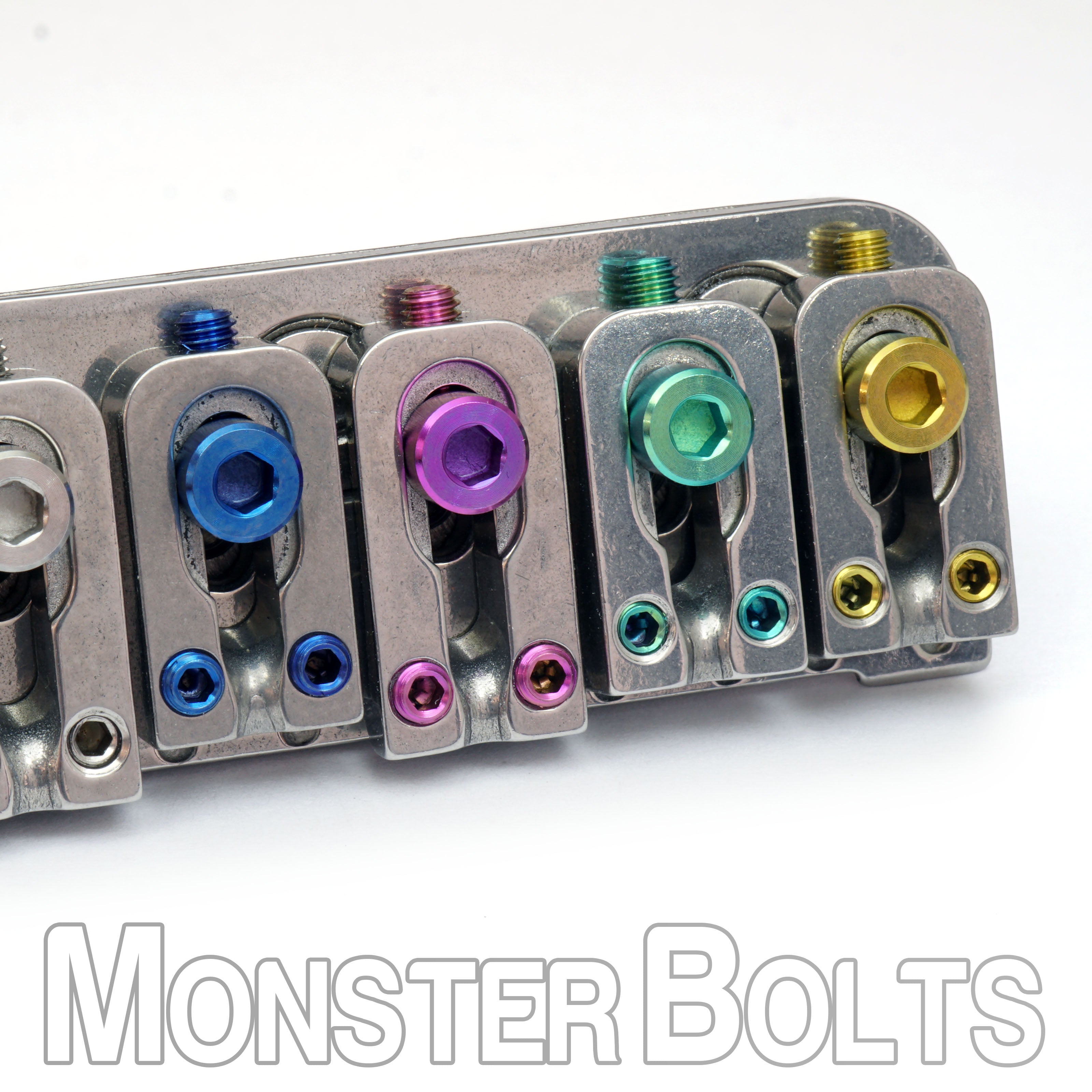 Anodized Titanium Saddle Mounting Screws for VegaTrem VT1 — Blue, Purple, Gold, Green (Set of 6)