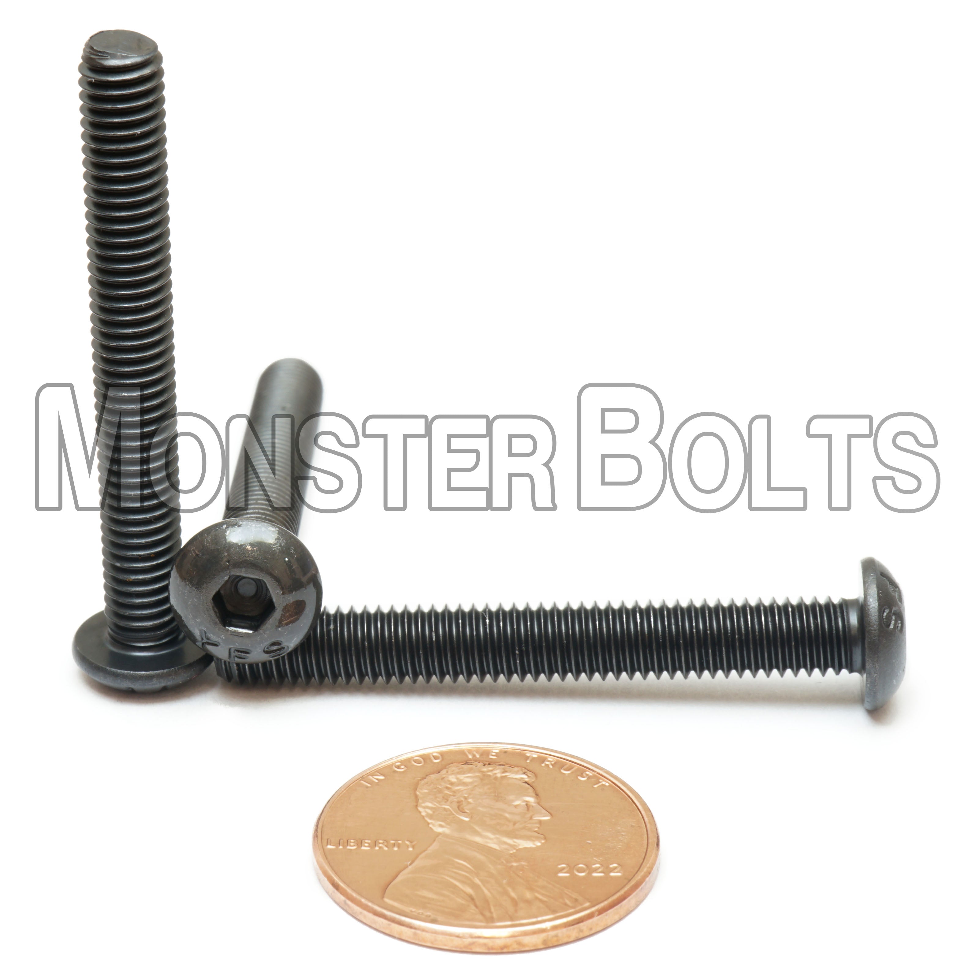 Bulk #10-32 Fine Thread, Button Head Socket Cap screws, Alloy Steel with Black Oxide