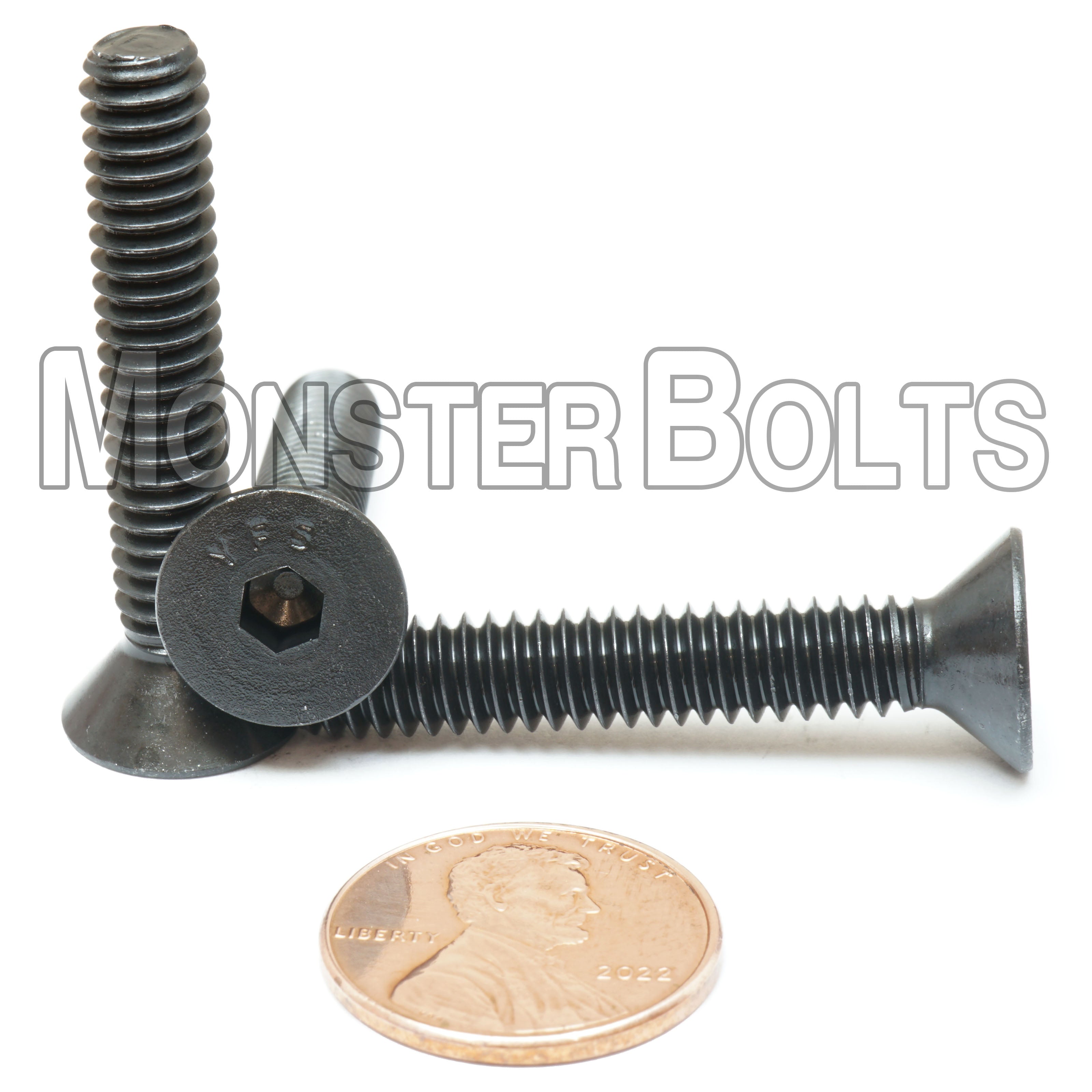 Bulk 1/4"-20 Flat Head Socket Cap screws, Alloy Steel with Black Oxide