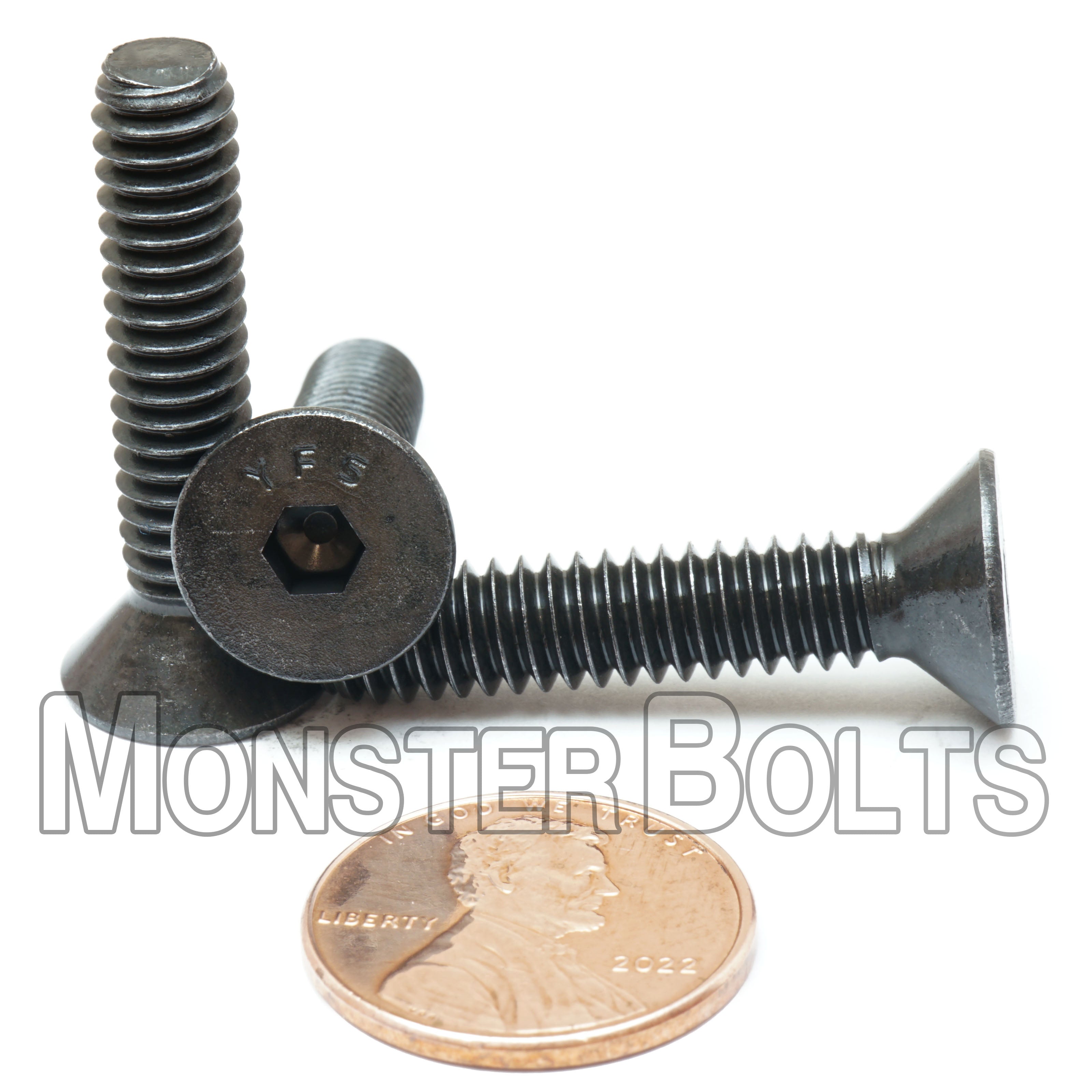 Bulk 1/4"-20 Flat Head Socket Cap Screws – Alloy Steel, Black Oxide – Monster Bolts