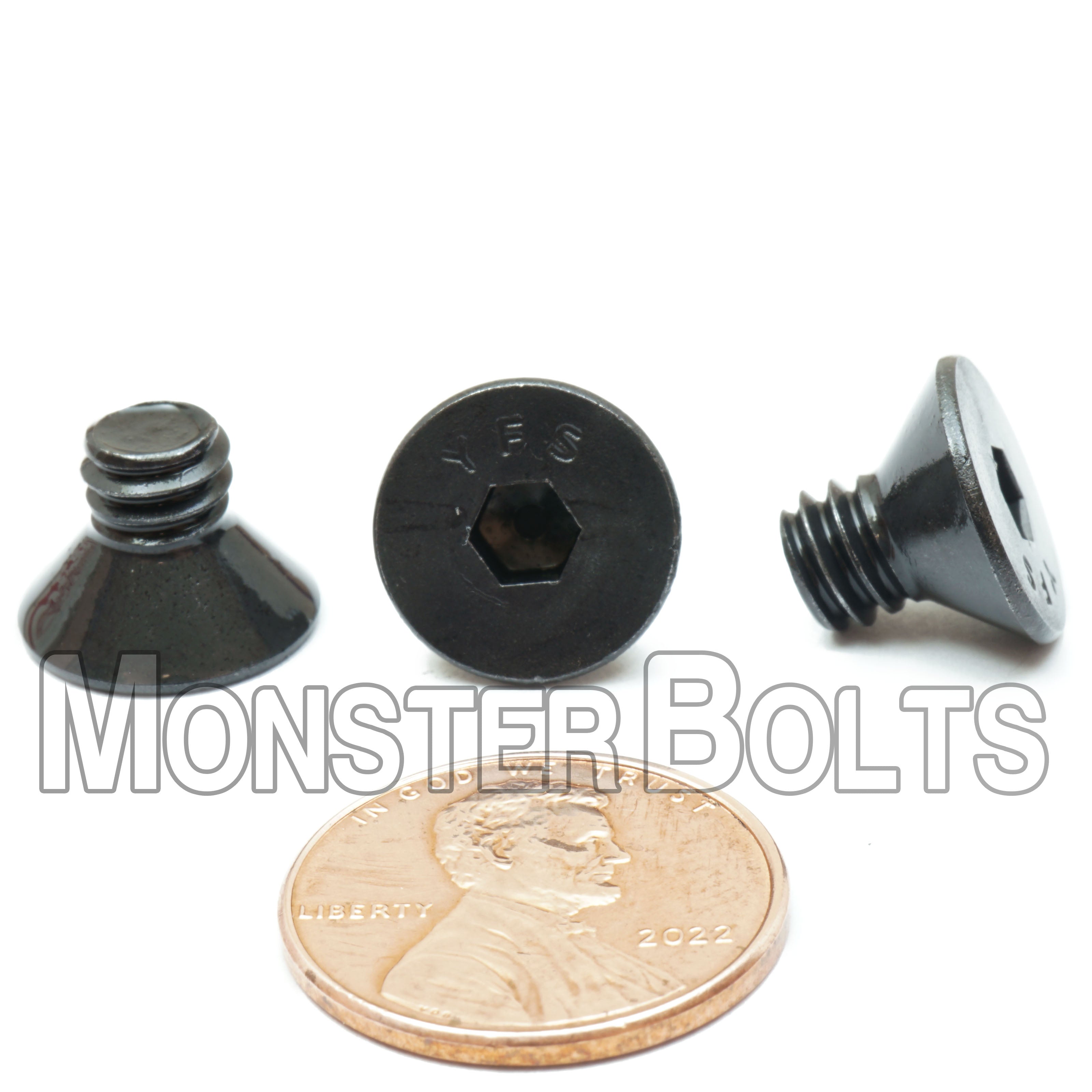 Bulk 1/4"-20 Flat Head Socket Cap screws, Alloy Steel with Black Oxide