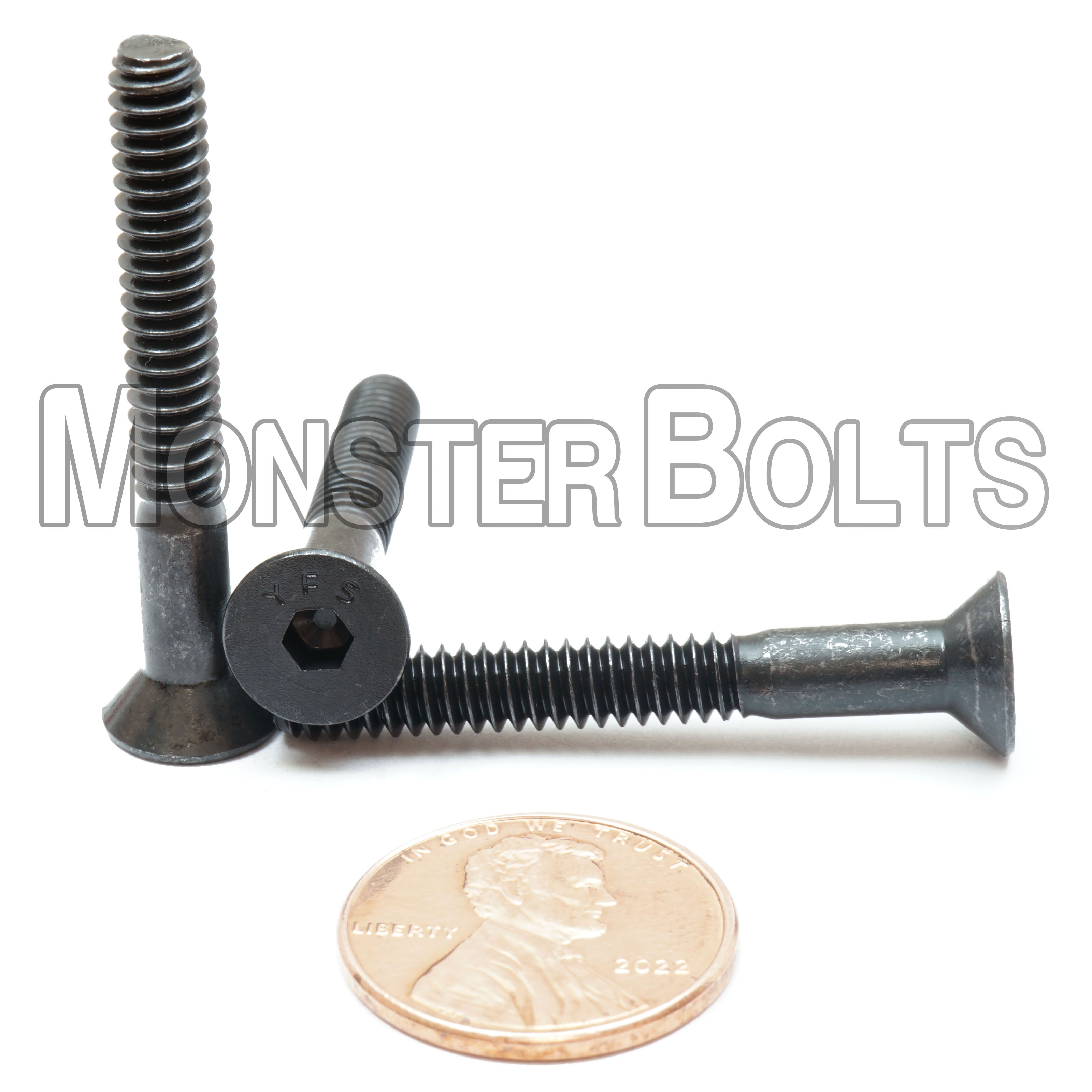Bulk #10-24 Flat Head Socket Cap Screws, Alloy Steel with Black Oxide - Monster Bolts