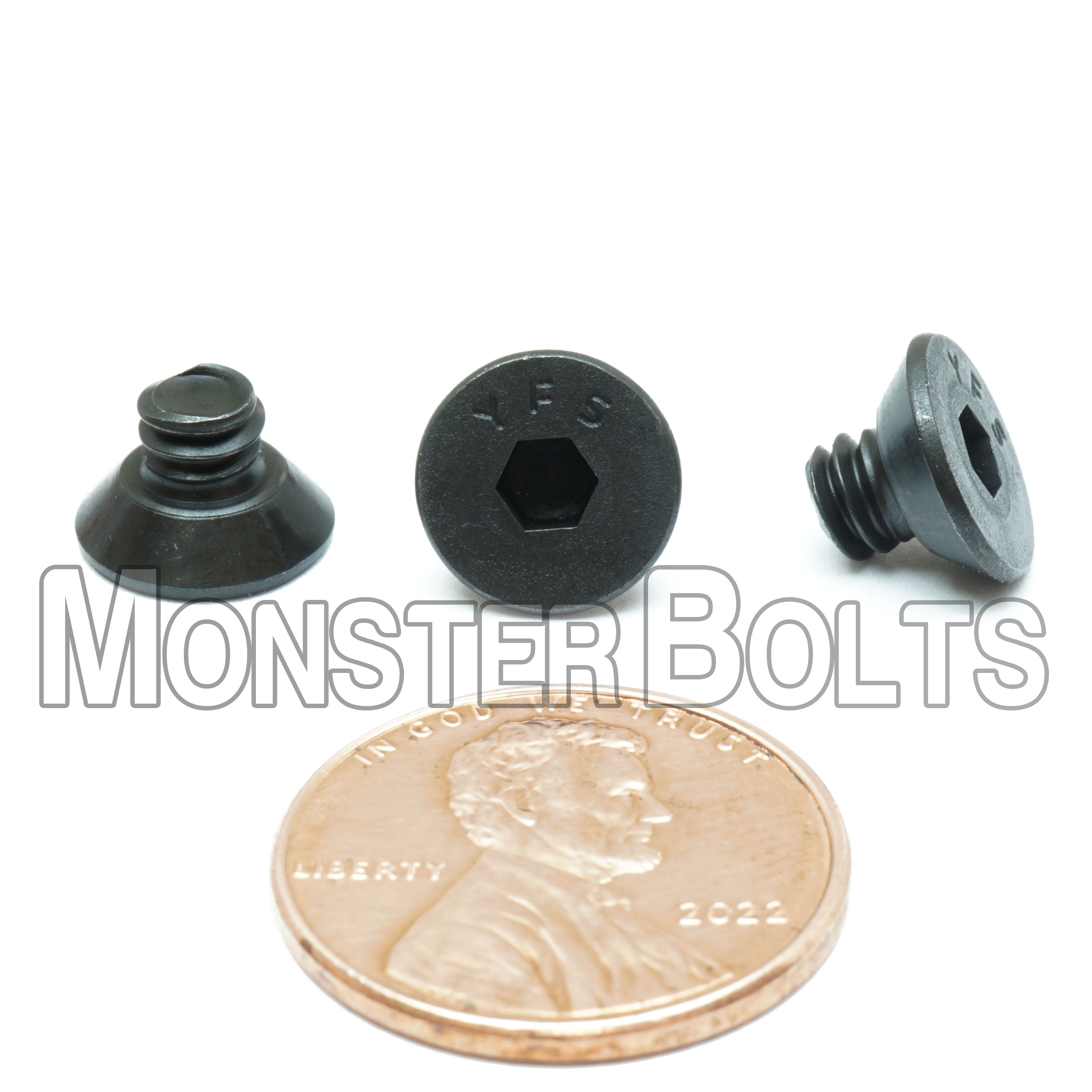 Bulk #10-24 Flat Head Socket Cap Screws, Alloy Steel with Black Oxide - Monster Bolts