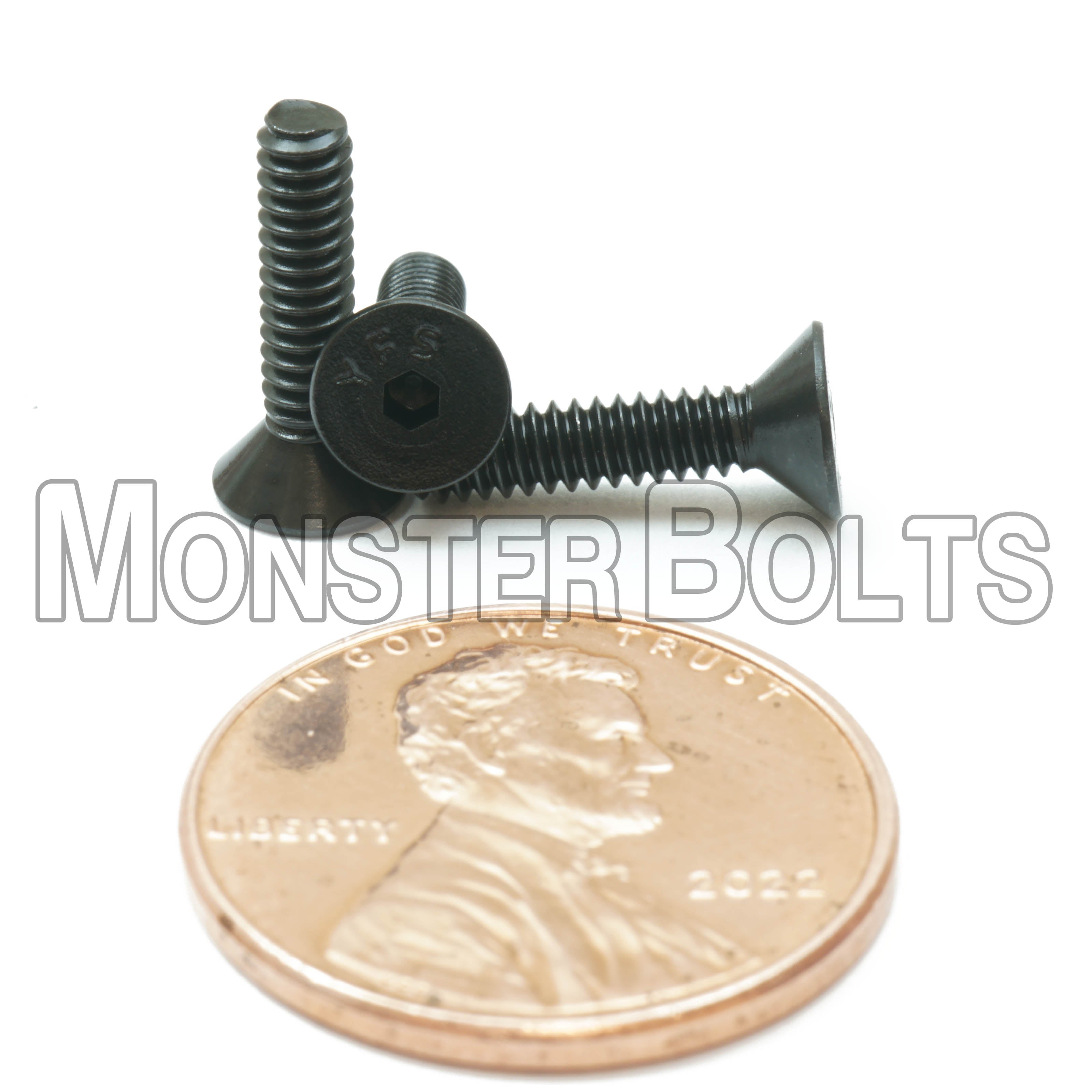 Bulk #4-40 Flat Head Socket Cap screws, Alloy Steel with Black Oxide