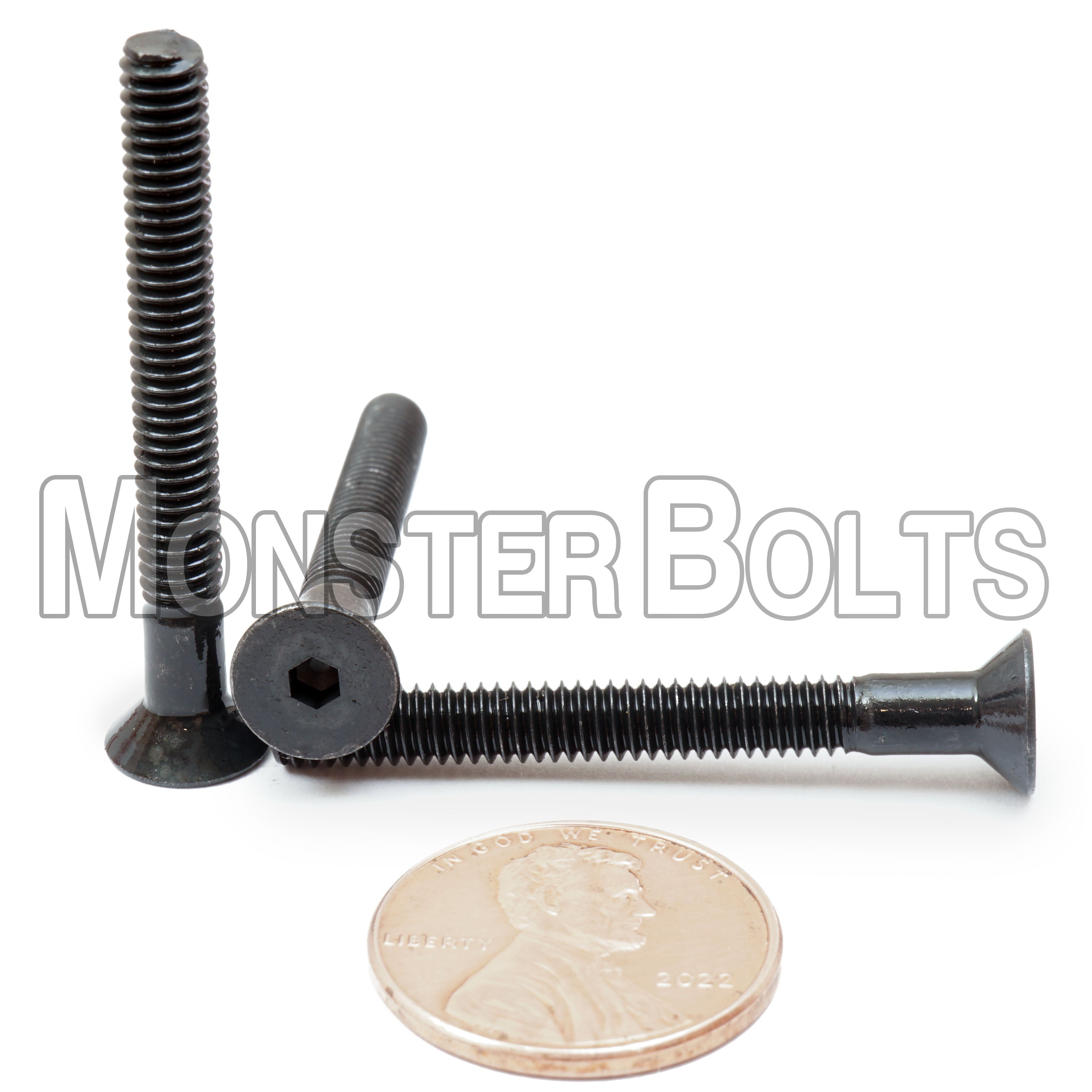 Bulk #8-32 Flat Head Socket Cap screws, Alloy Steel with Black Oxide