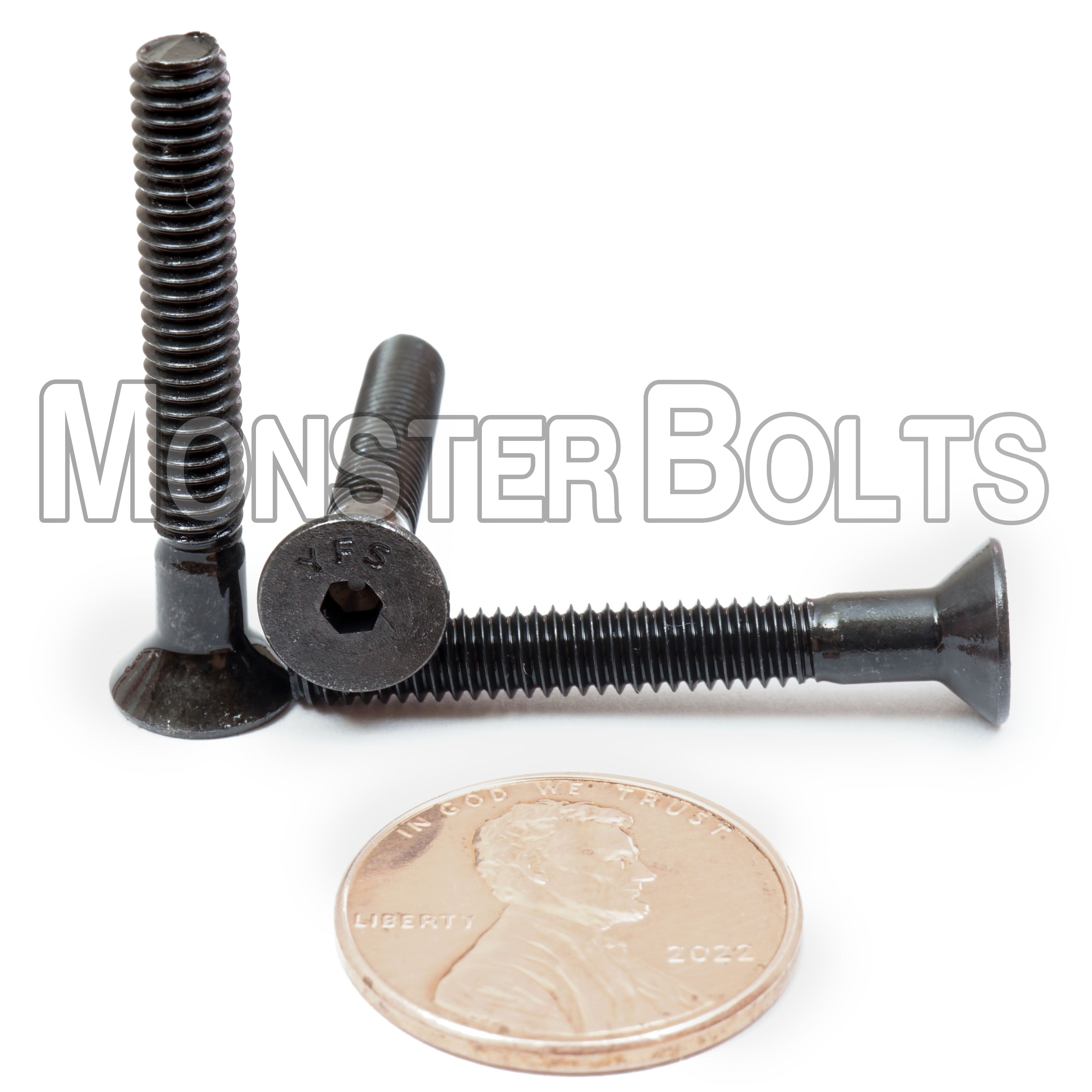 Bulk #8-32 Flat Head Socket Cap screws, Alloy Steel with Black Oxide