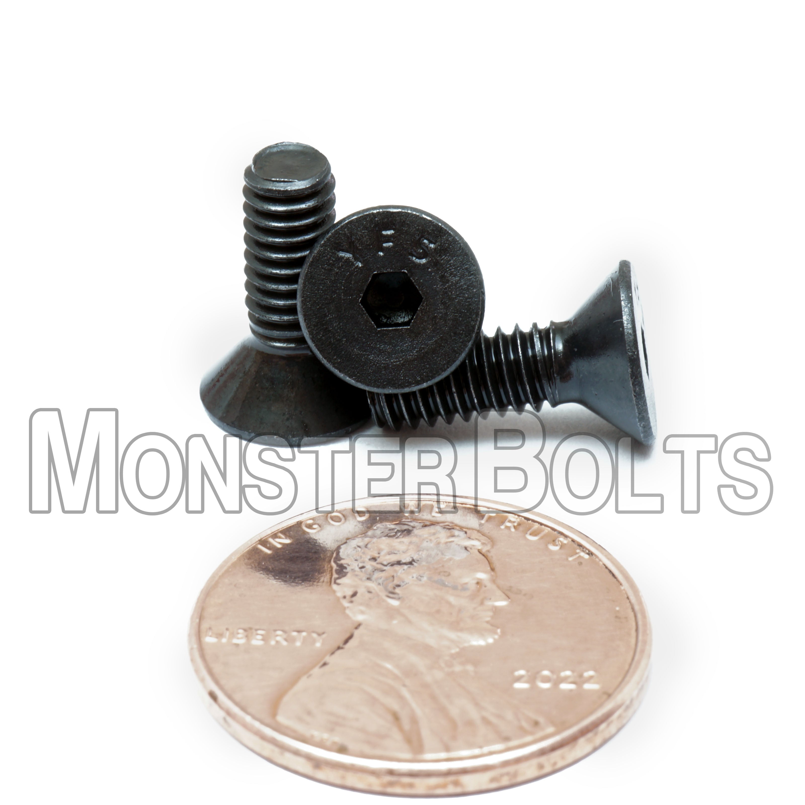 Bulk #8-32 Flat Head Socket Cap screws, Alloy Steel with Black Oxide