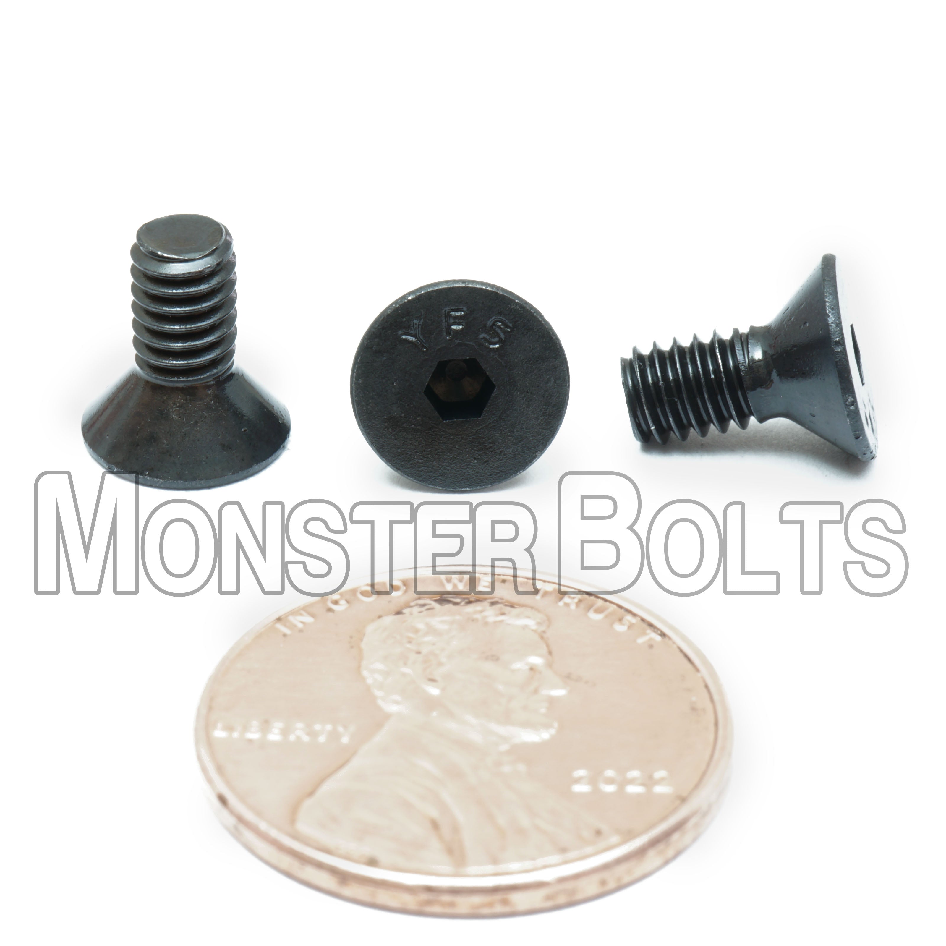 Bulk #8-32 Flat Head Socket Cap screws, Alloy Steel with Black Oxide
