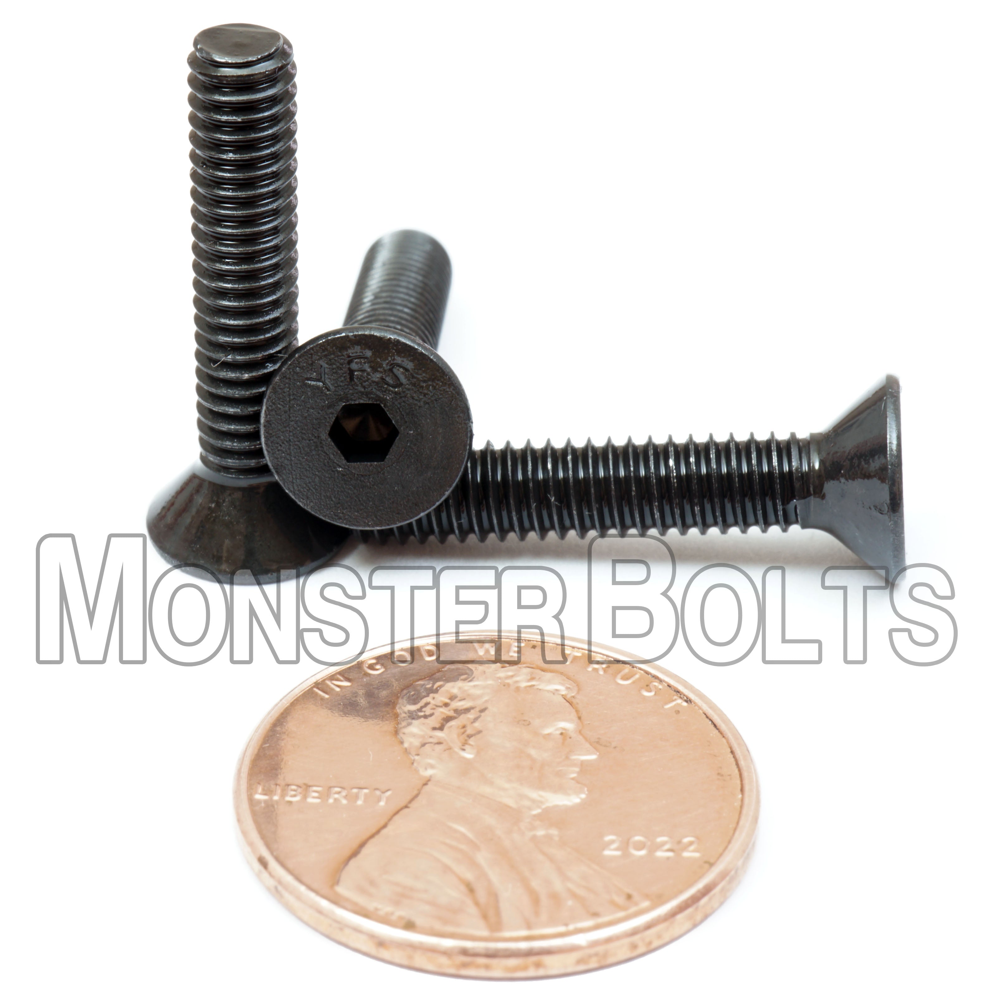 Bulk #8-32 Flat Head Socket Cap screws, Alloy Steel with Black Oxide