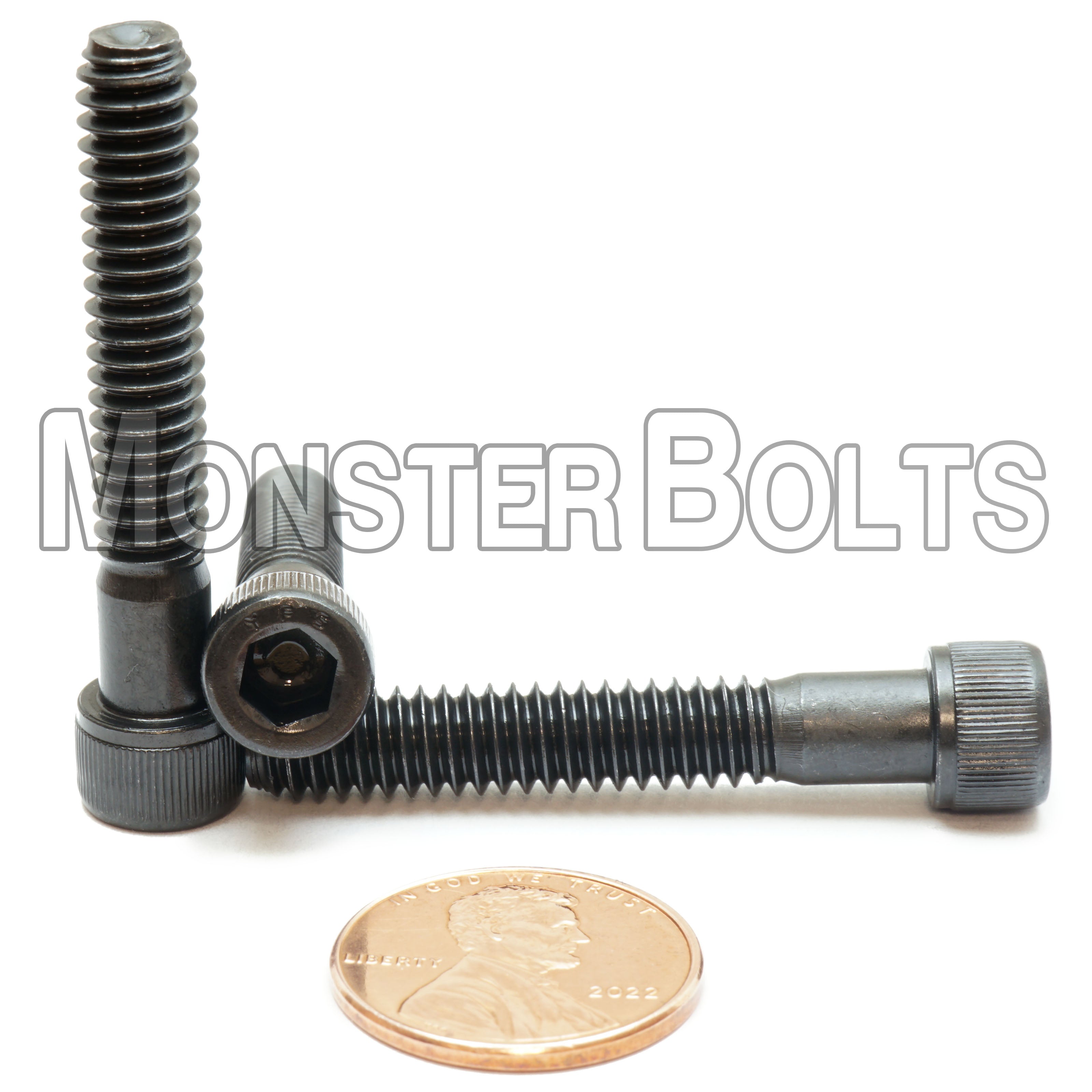 Bulk 1/4"-20 Socket Head Cap Screws – Coarse Thread, Alloy Steel, Black Oxide – Monster Bolts