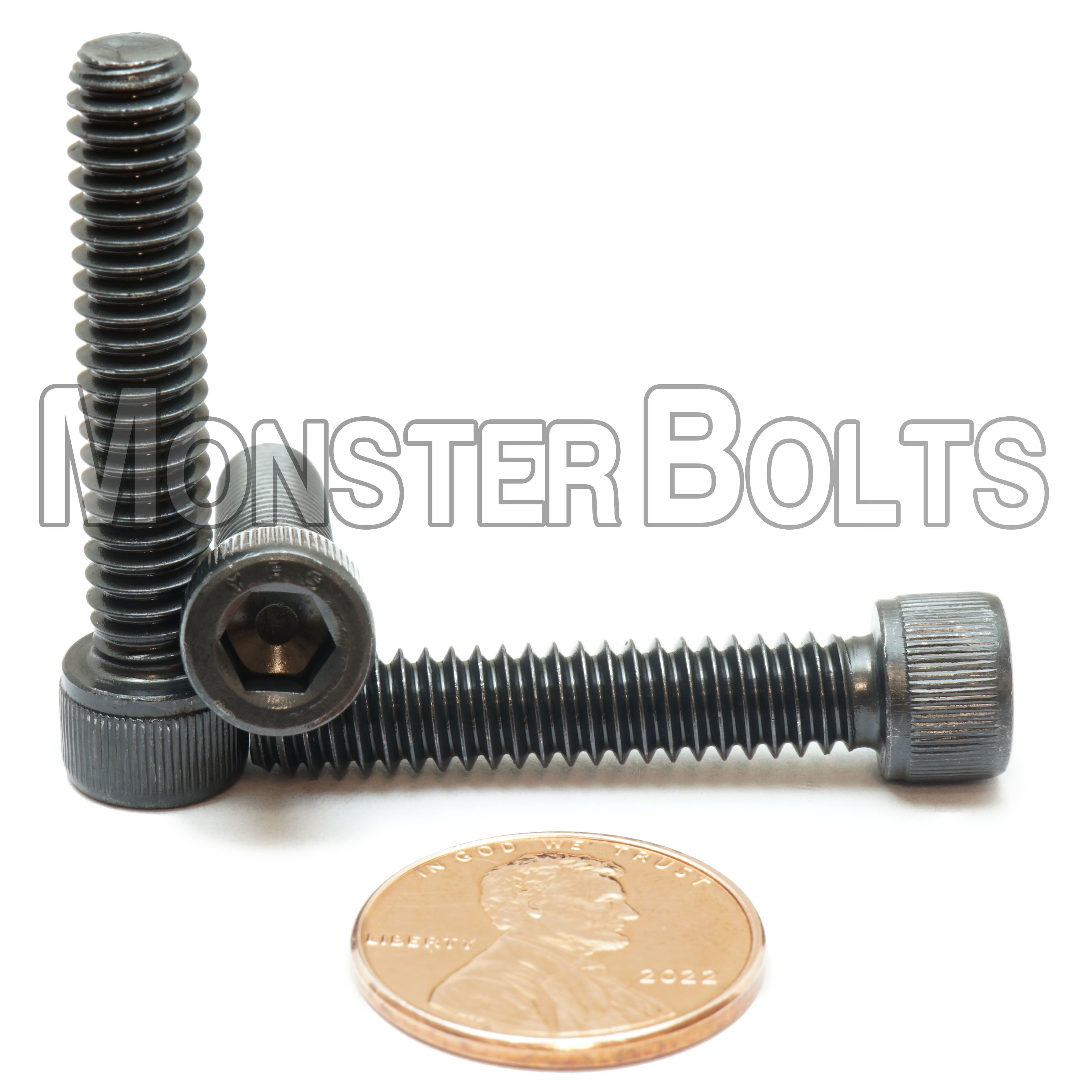 Bulk 1/4"-20 Socket Head Cap Screws – Coarse Thread, Alloy Steel, Black Oxide – Monster Bolts