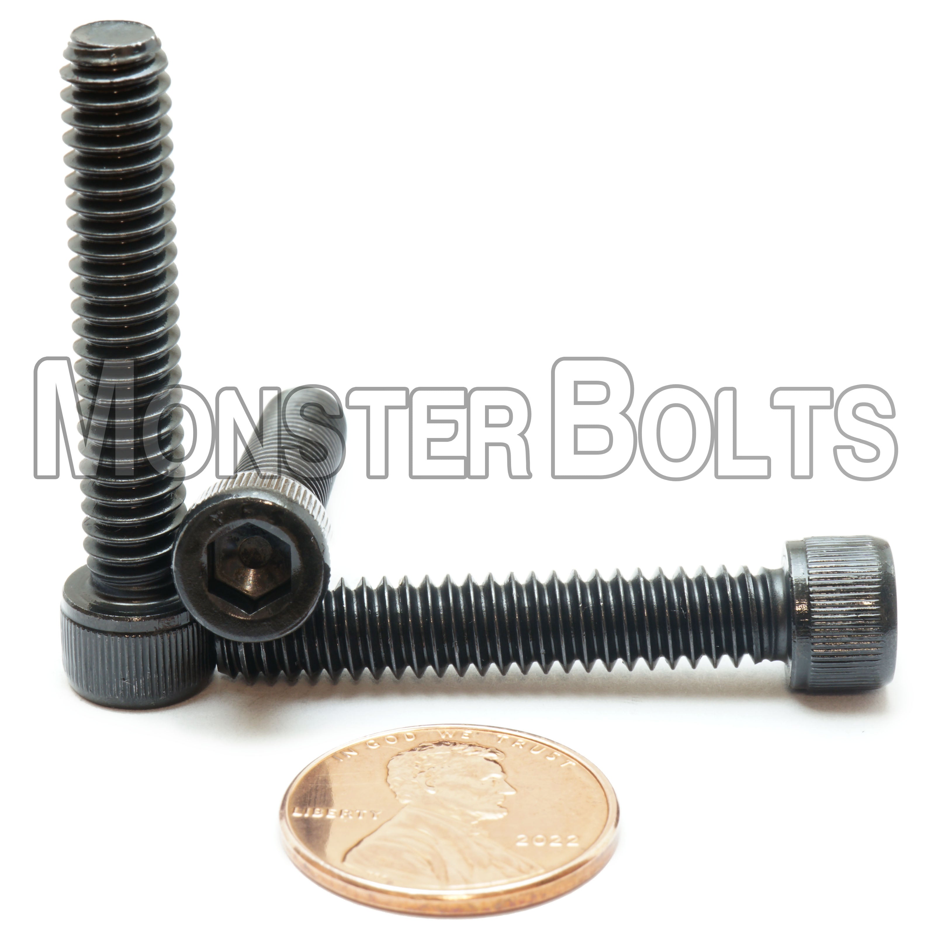 Bulk 1/4"-20 Socket Head Cap Screws – Coarse Thread, Alloy Steel, Black Oxide – Monster Bolts