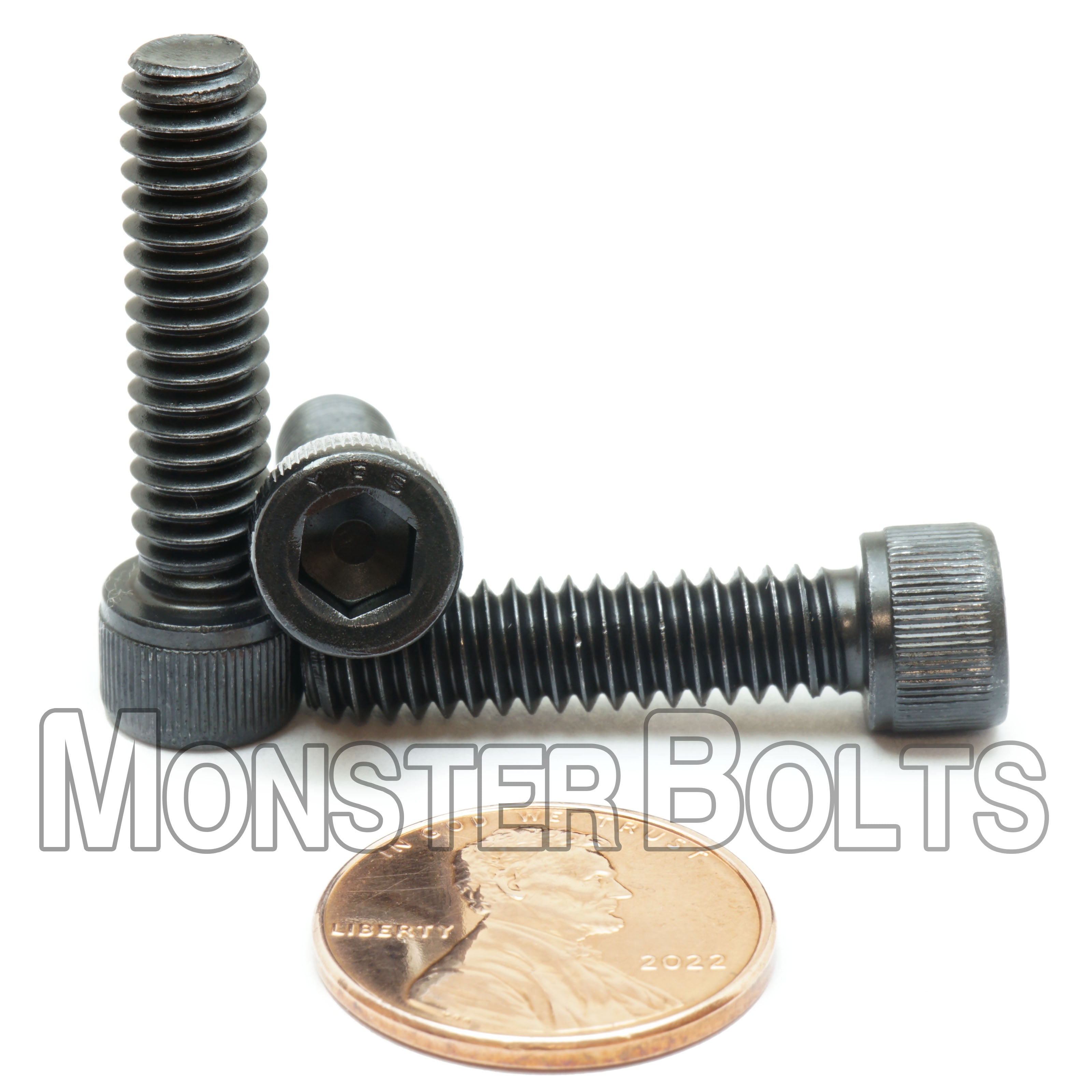 Bulk 1/4"-20 Socket Head Cap Screws – Coarse Thread, Alloy Steel, Black Oxide – Monster Bolts
