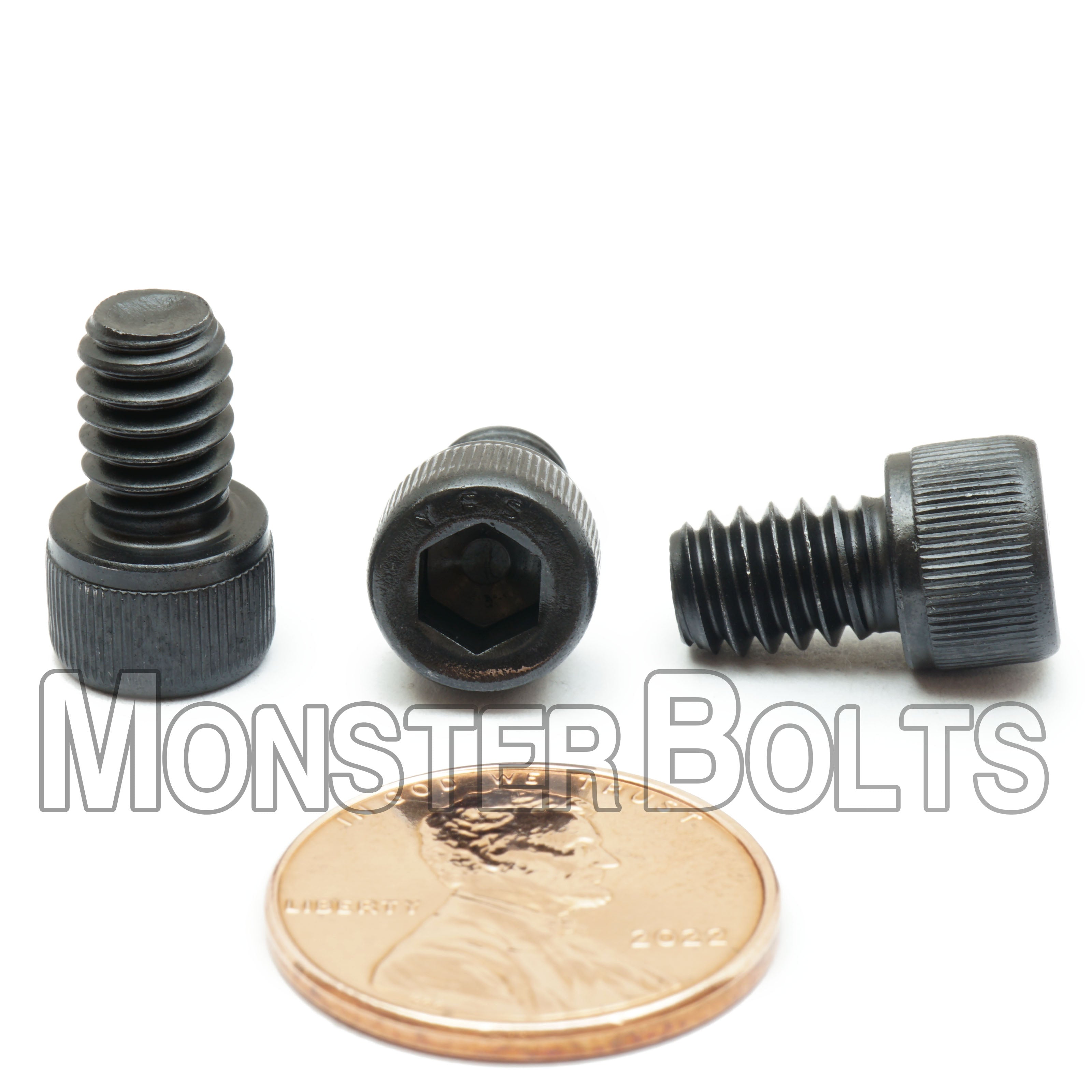 Bulk 1/4"-20 Socket Head Cap Screws – Coarse Thread, Alloy Steel, Black Oxide – Monster Bolts