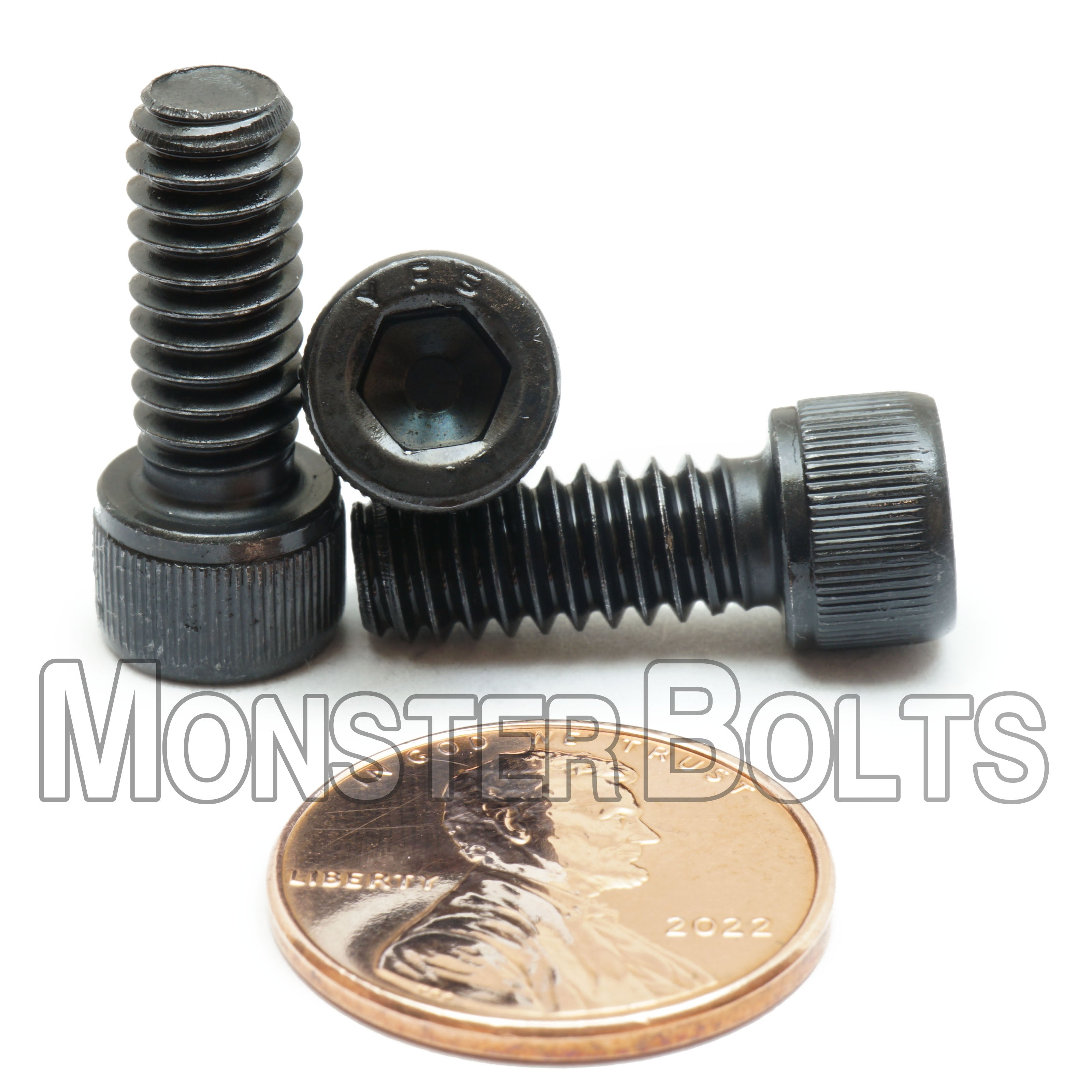 Bulk 1/4"-20 Socket Head Cap Screws – Coarse Thread, Alloy Steel, Black Oxide – Monster Bolts