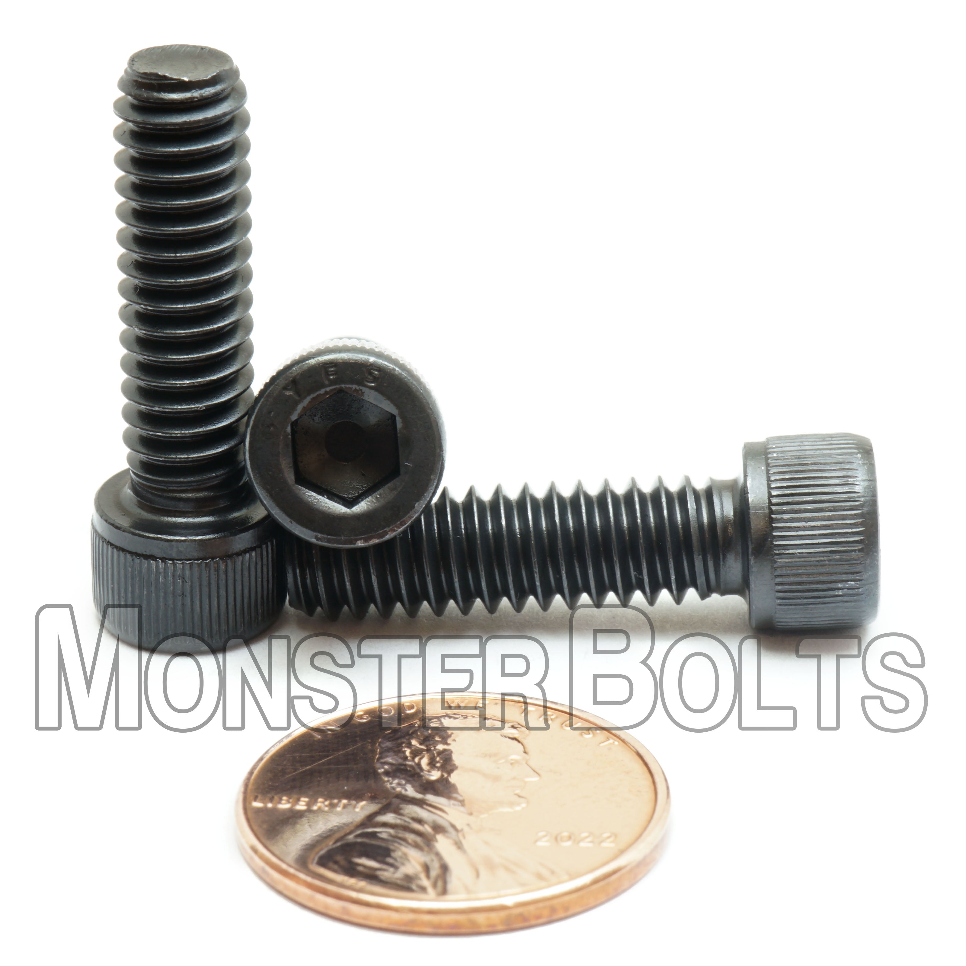 Bulk 1/4"-20 Socket Head Cap Screws – Coarse Thread, Alloy Steel, Black Oxide – Monster Bolts