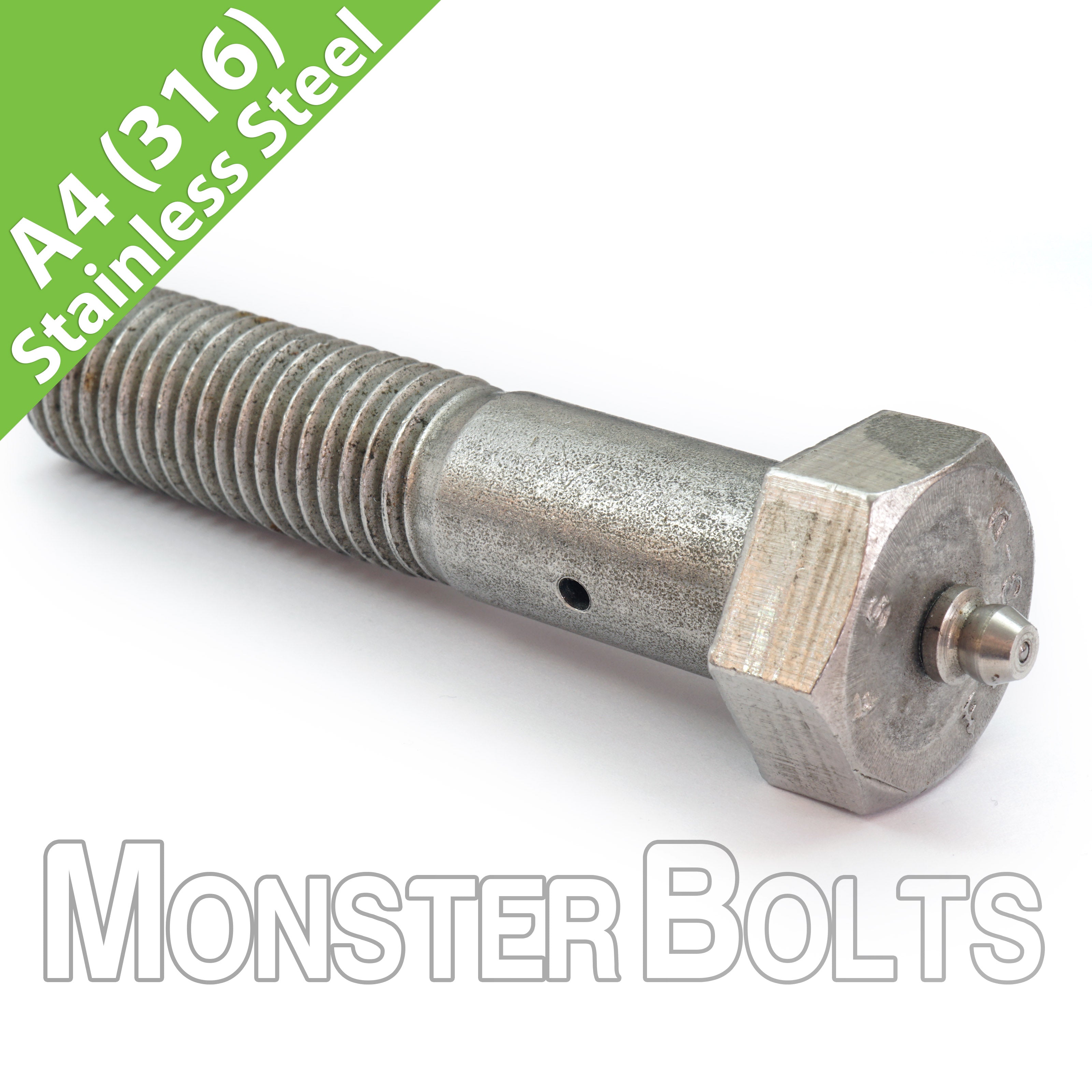 USA-Machined 316 Stainless Steel Axle Bolt Kit (3/4" x 3-1/2") w/ Zerk Grease Fitting – Ideal for Boat Lift Sheave Kits