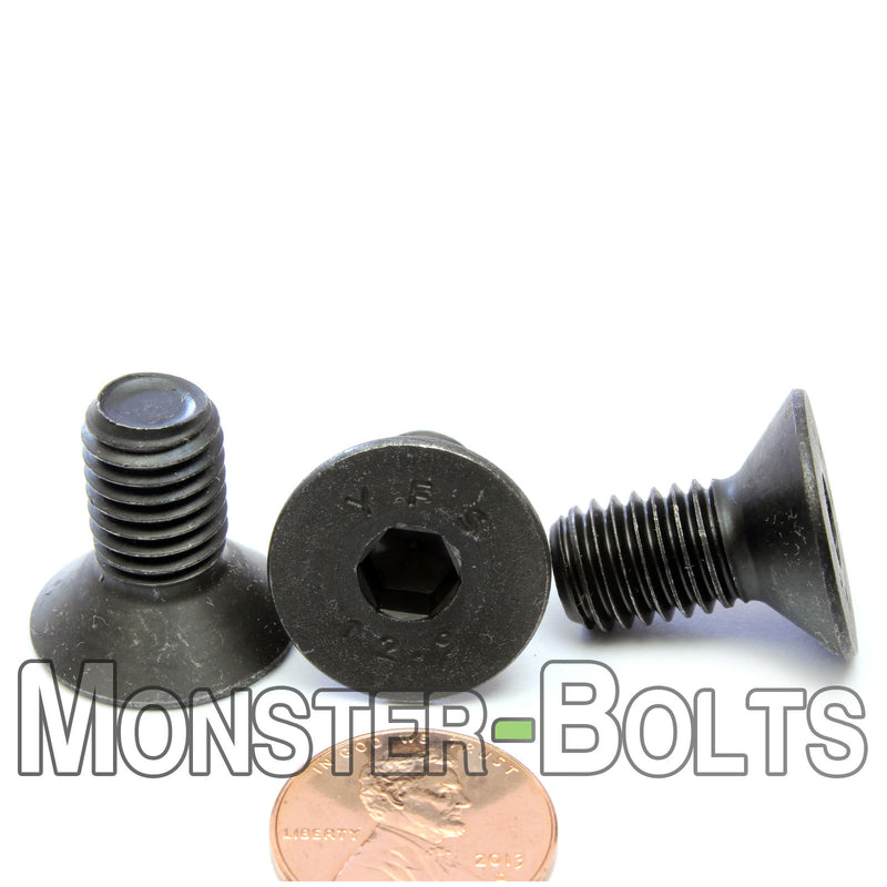 M10 Flat Head Socket Cap screws, Class 12.9 Alloy Steel w/ Black Oxide