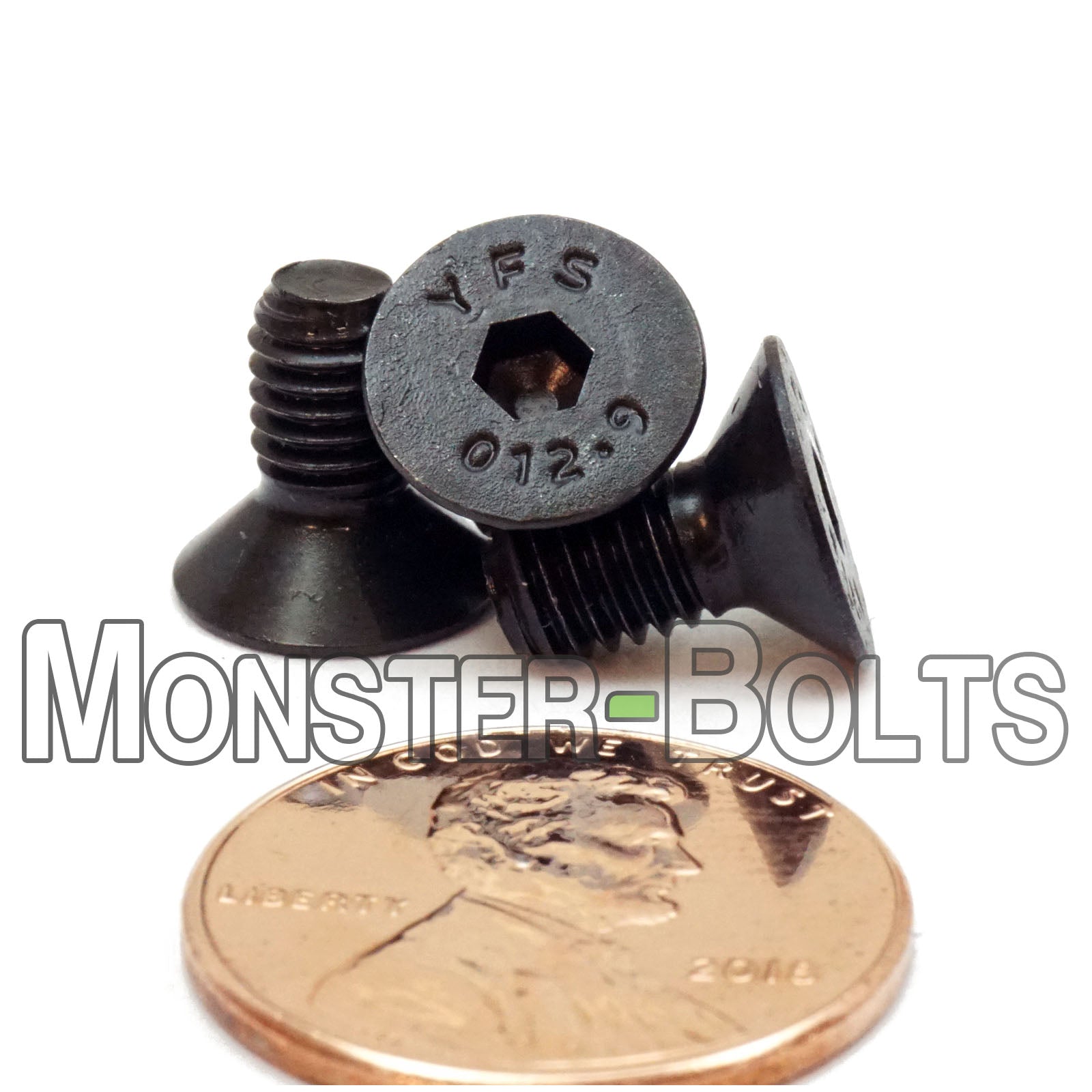 M5 Flat Head Socket Cap screws, Class 12.9 Alloy Steel w/ Black Oxide