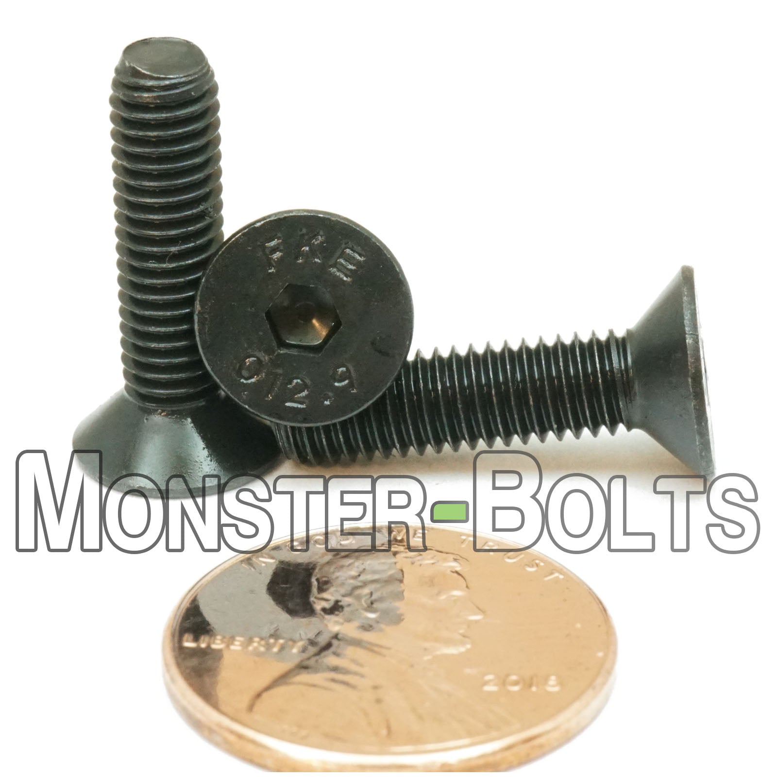 M5 Flat Head Socket Cap screws, Class 12.9 Alloy Steel w/ Black Oxide