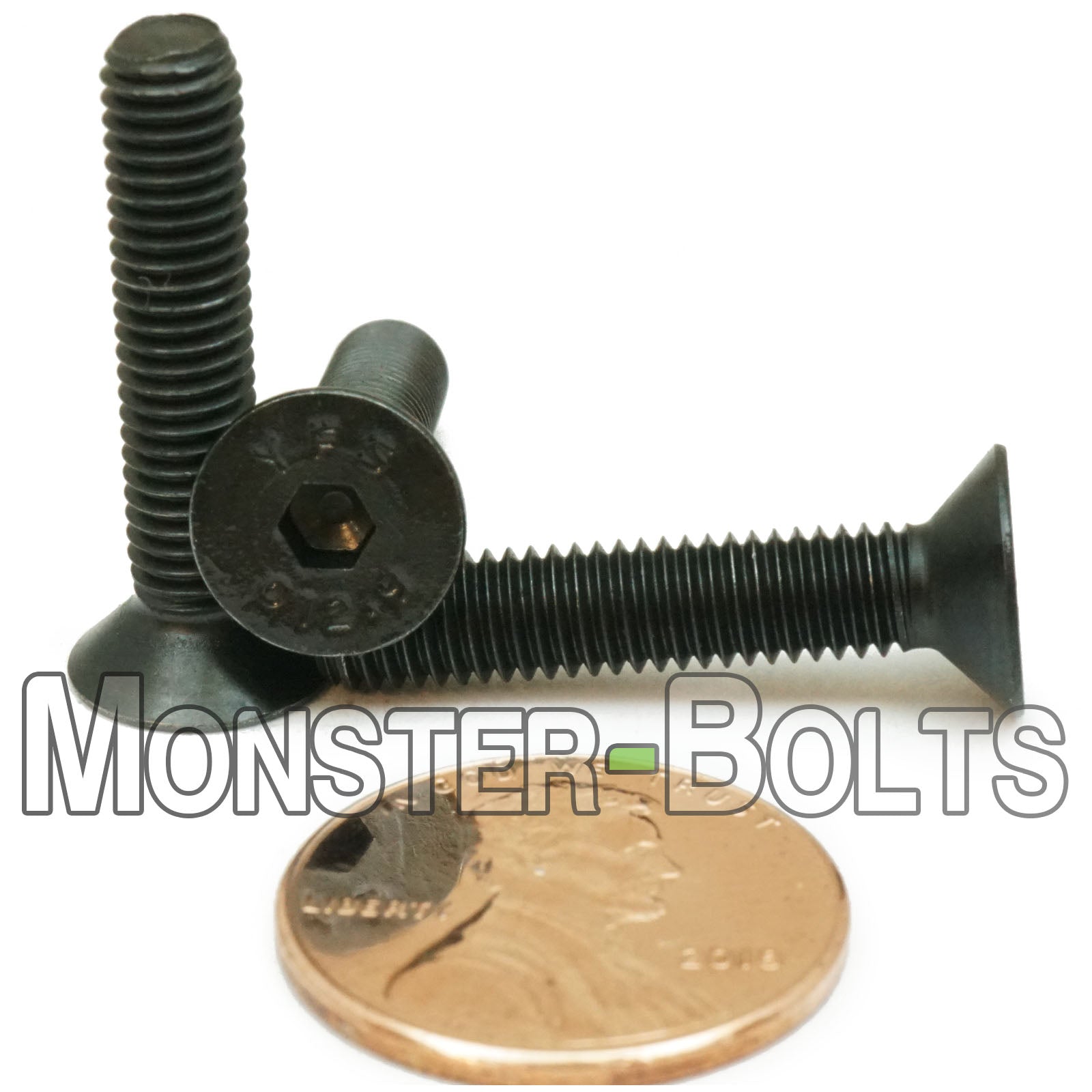 M5 Flat Head Socket Cap screws, Class 12.9 Alloy Steel w/ Black Oxide