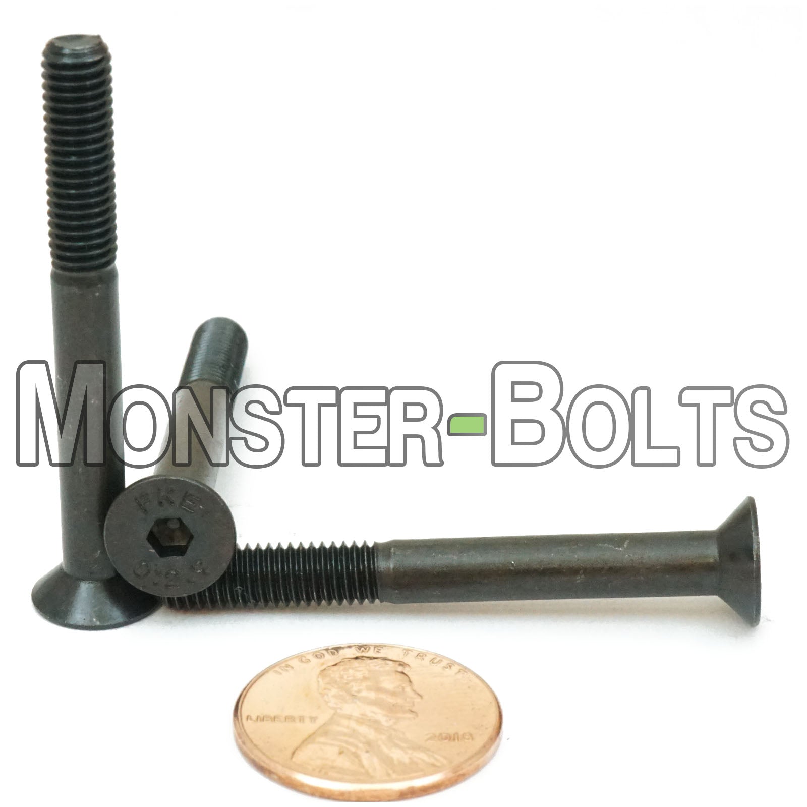 M5 Flat Head Socket Cap screws, Class 12.9 Alloy Steel w/ Black Oxide