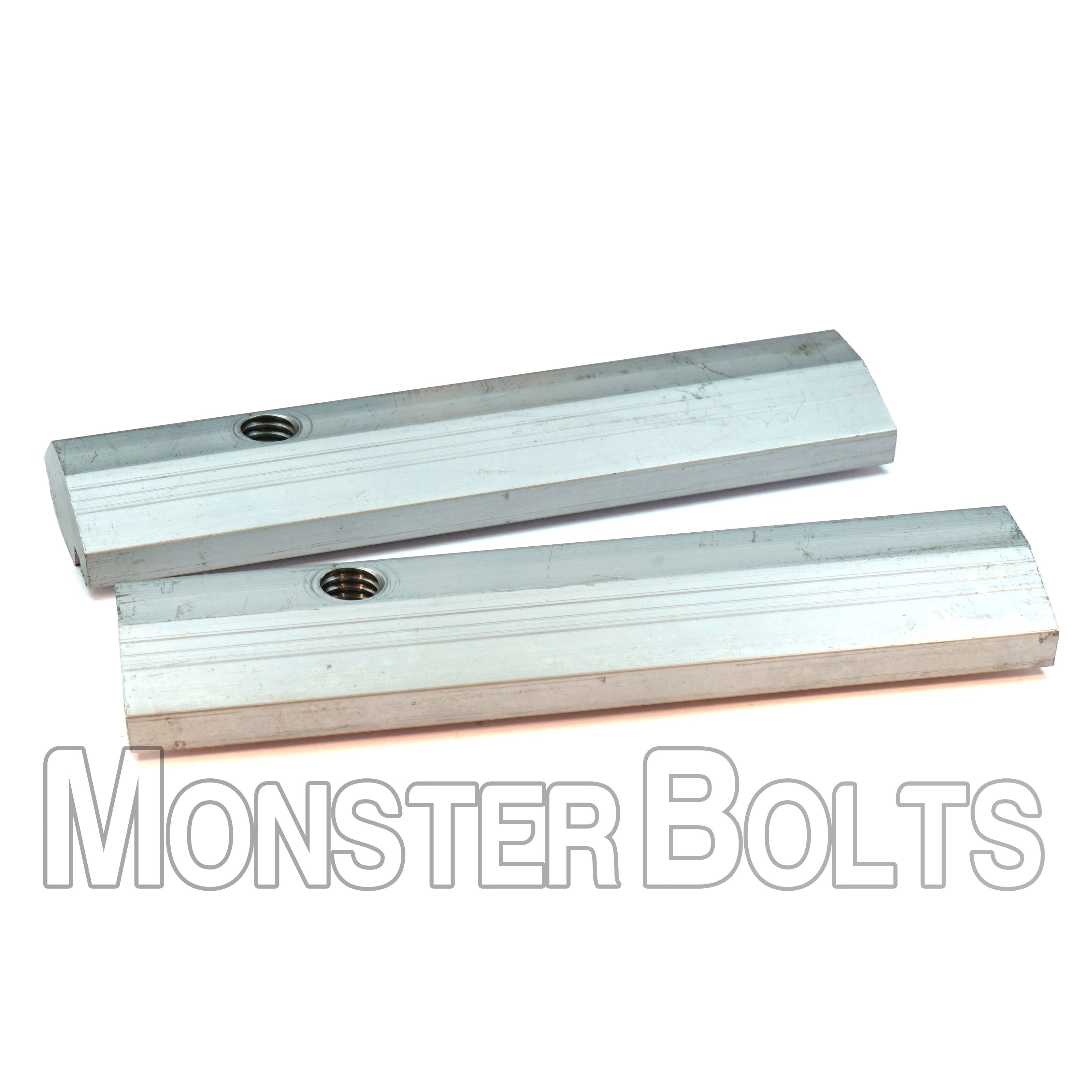 5" Aluminum Rail Clamp Bar for DOT Traffic Bullet Rail assembly, 3/8-16 Tapped - Made in USA