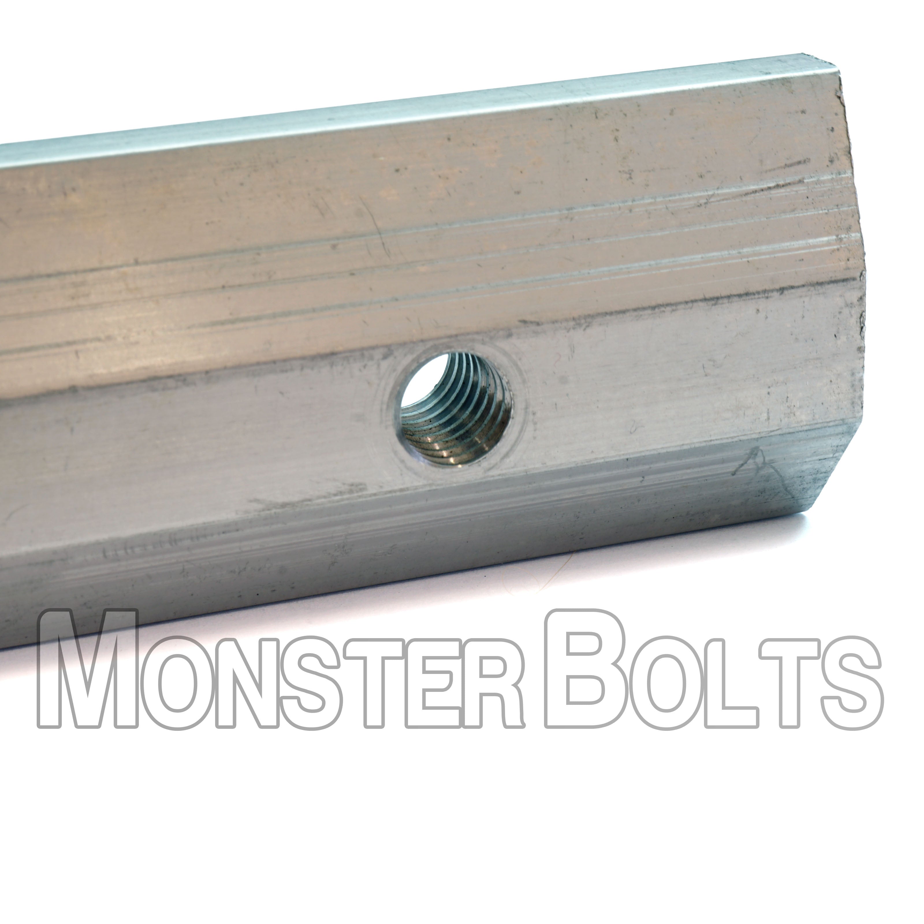 5" Aluminum Rail Clamp Bar for DOT Traffic Bullet Rail assembly, 3/8-16 Tapped - Made in USA