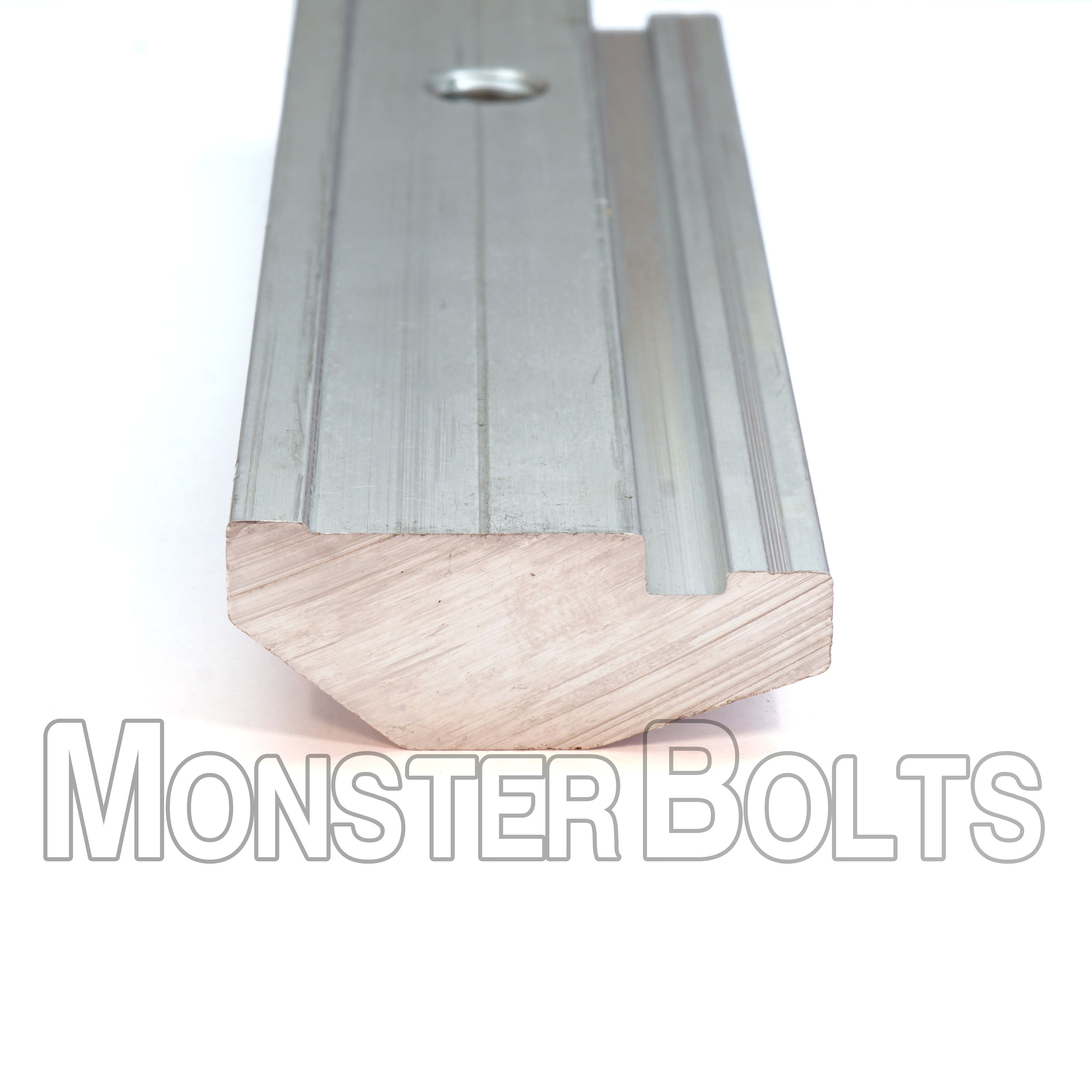 5" Aluminum Rail Clamp Bar for DOT Traffic Bullet Rail assembly, 3/8-16 Tapped - Made in USA