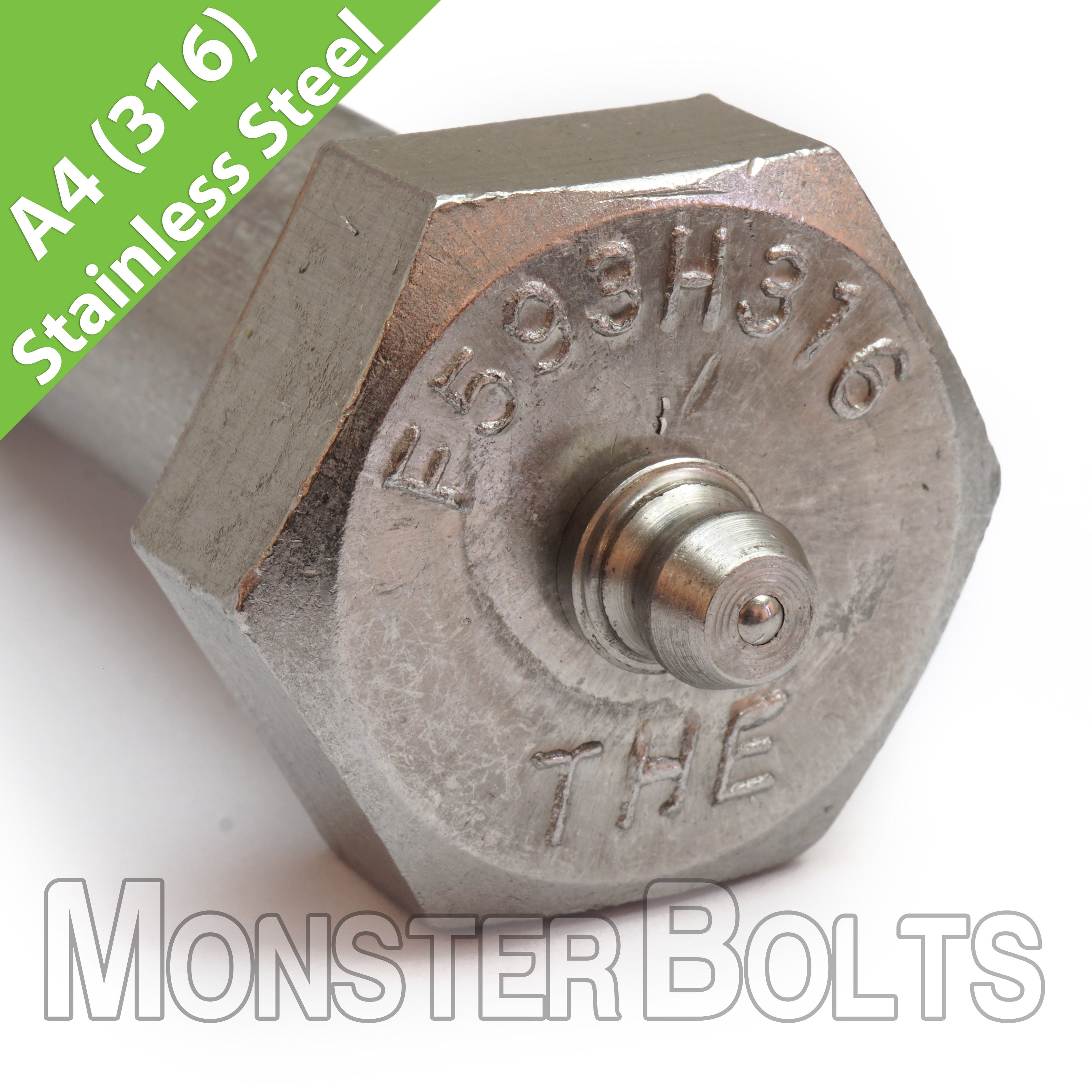 USA-Machined 316 Stainless Steel Axle Bolt Kit (3/4" x 3-1/2") w/ Zerk Grease Fitting – Ideal for Boat Lift Sheave Kits