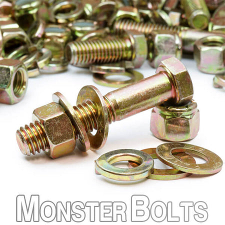Grade 8 Zinc Yellow Hex Cap screws, washers and bolts
