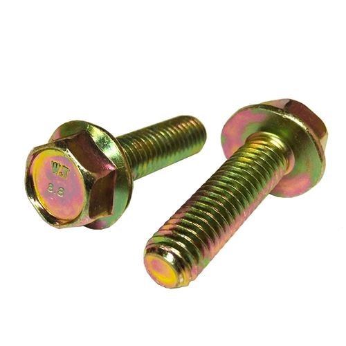 Bulk 5/8"-18 Hex Flange Bolts, Grade 8 Zinc Yellow