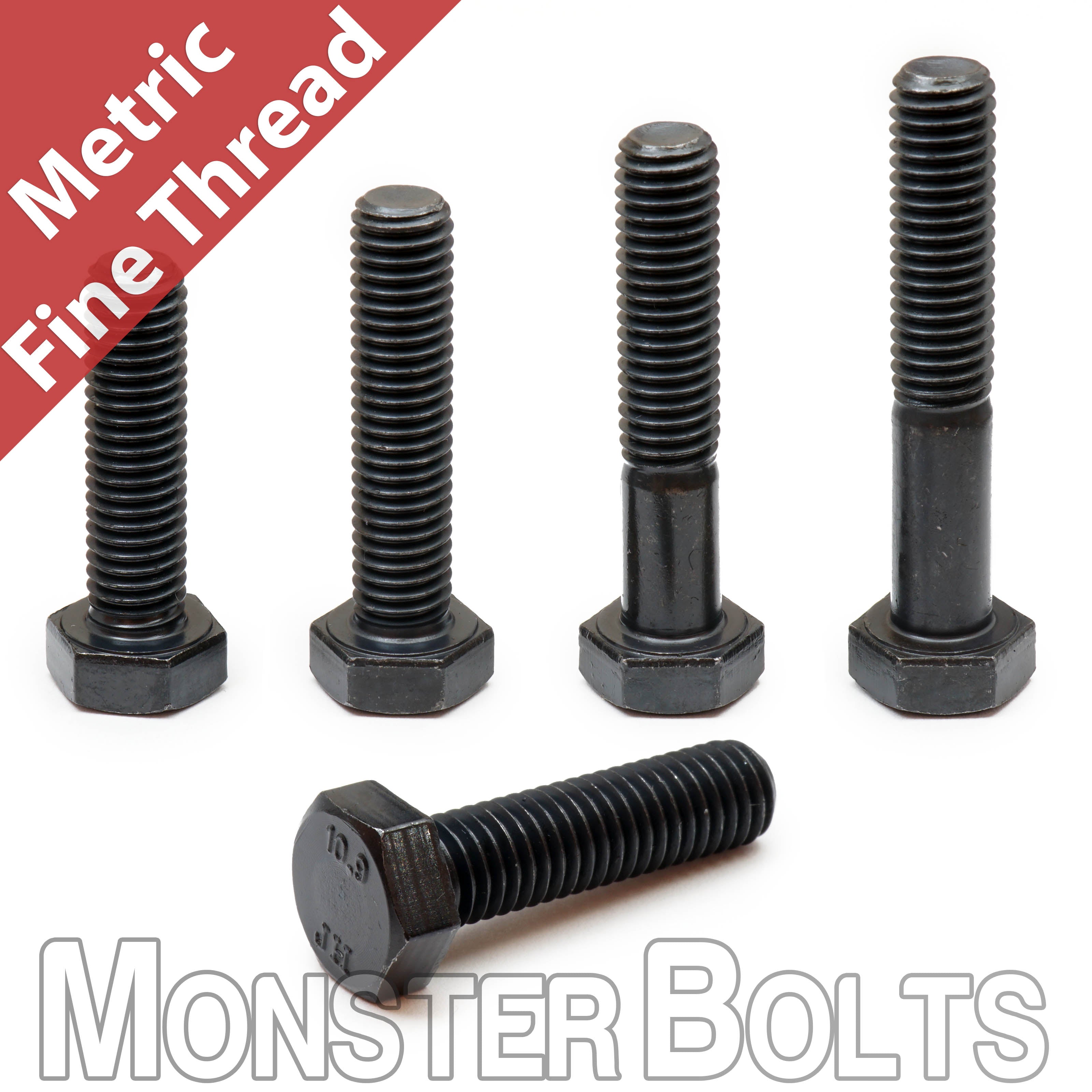 Bulk M12-1.50 DIN 961 / 960 Fine Hex Cap Screws 10.9 Alloy Plain Finish (PT & Tap Bolts)