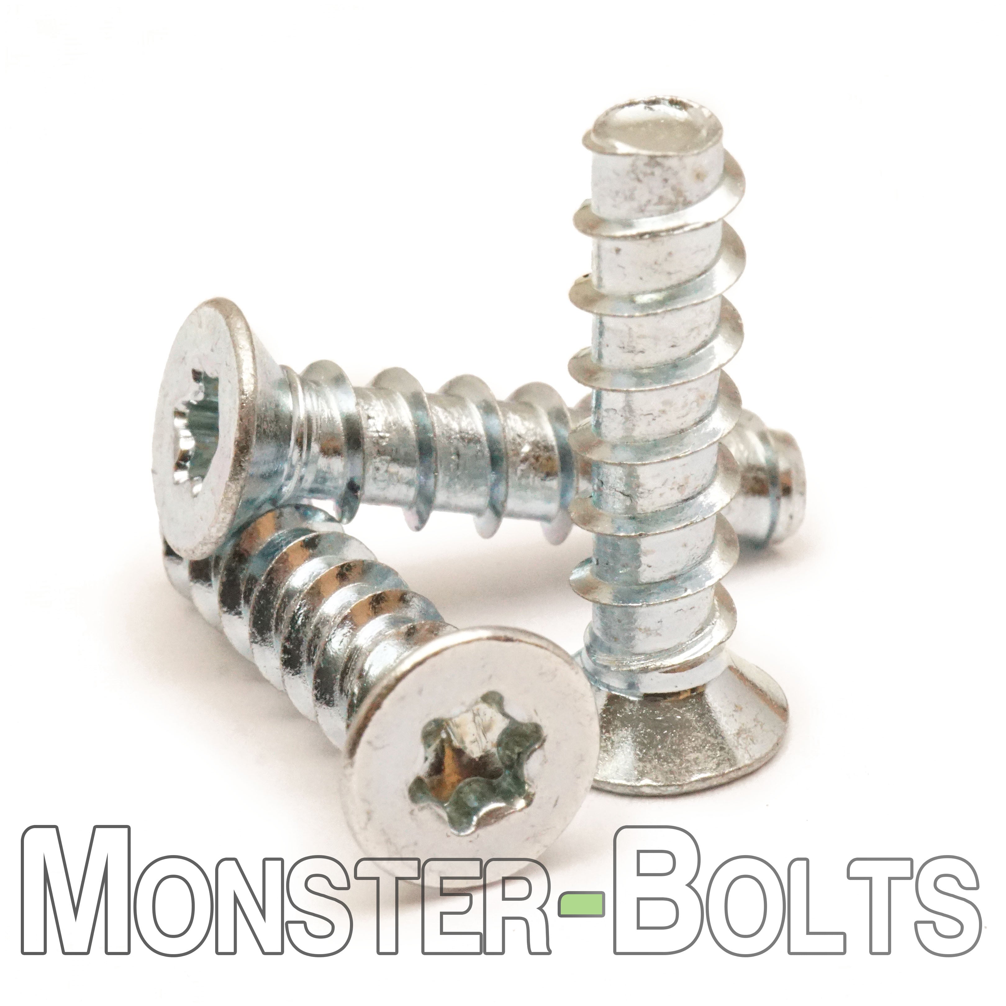 Bulk #8-16 6-Lobe (Torx) Flat Head 48-2 Thread-Forming Screws for Thermoplastics – 18-8 Stainless Steel, Passivated & Wax-Lubed