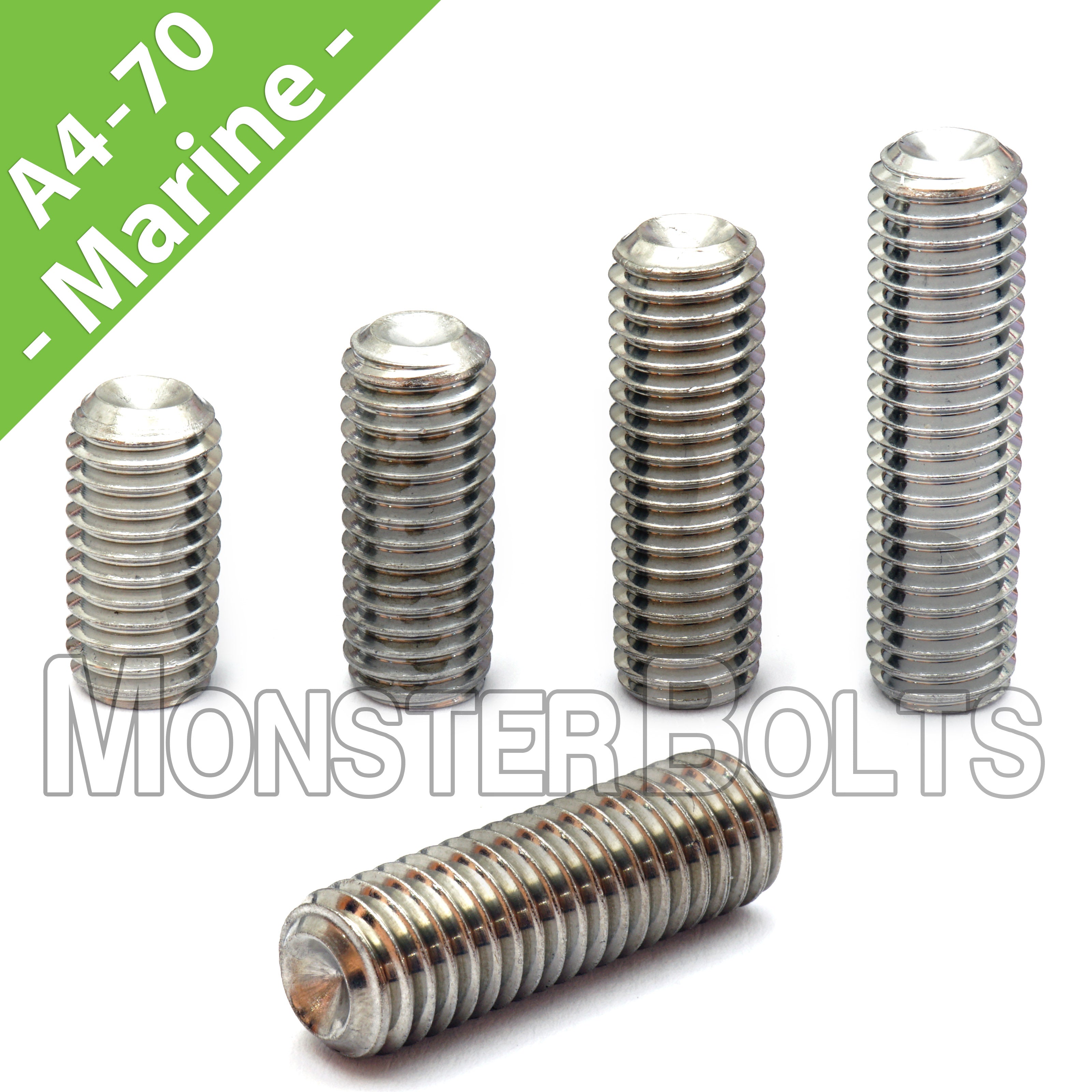 Bulk #10-24 UNC Socket Set Screws, Cup Point, Stainless 316