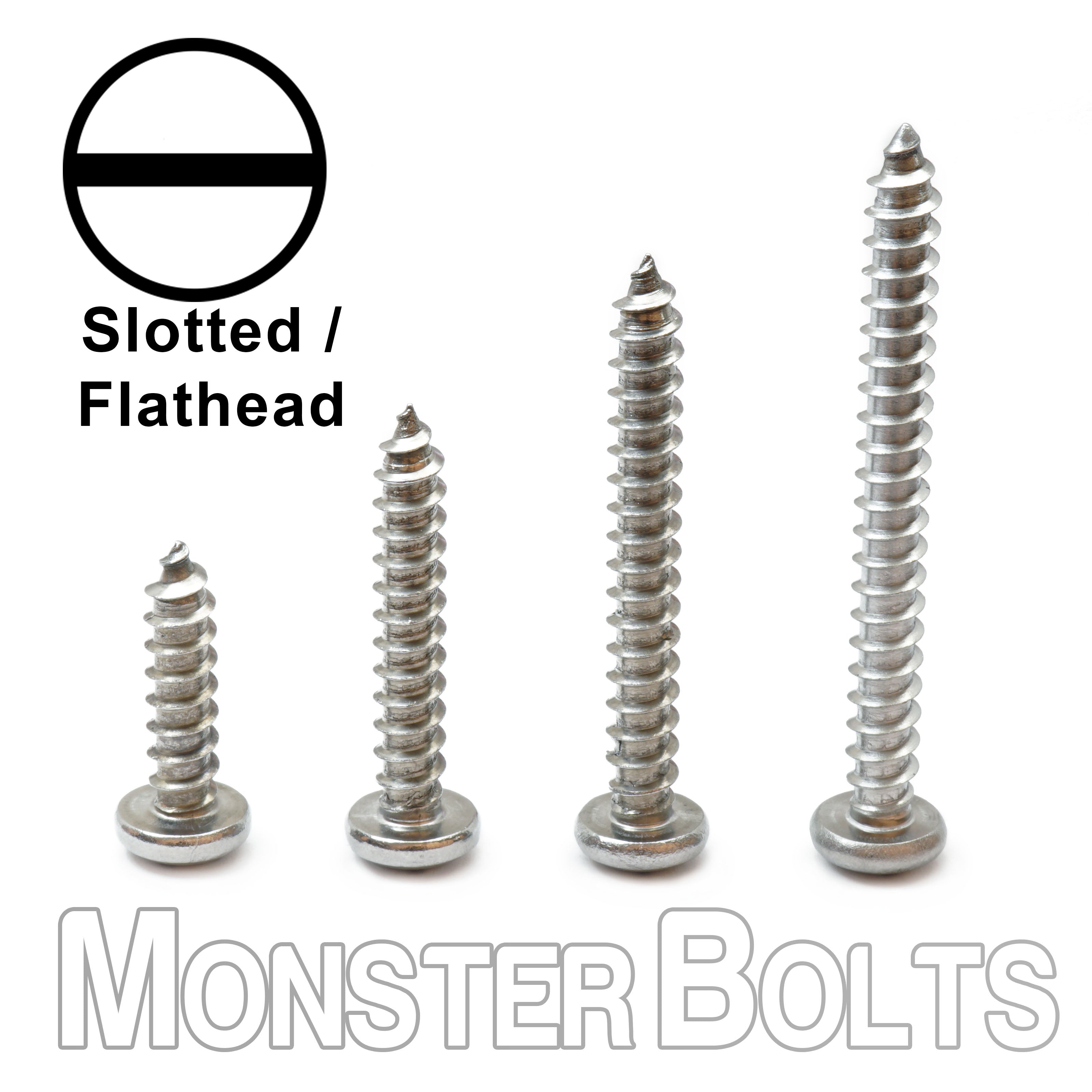 Bulk #5 x 1-1/4" (FT) Self-Tapping Screws – Slotted Drive Pan Head – Type A – Zinc Plated Steel (CR+3) – RoHS